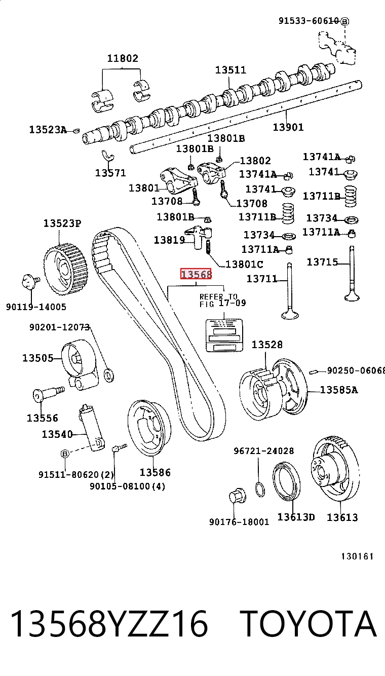 Зубчастий ремінь Toyota Land Cruiser 100 позашляховик (J10) (1998 - 2005) ціна, від 34.84 USD