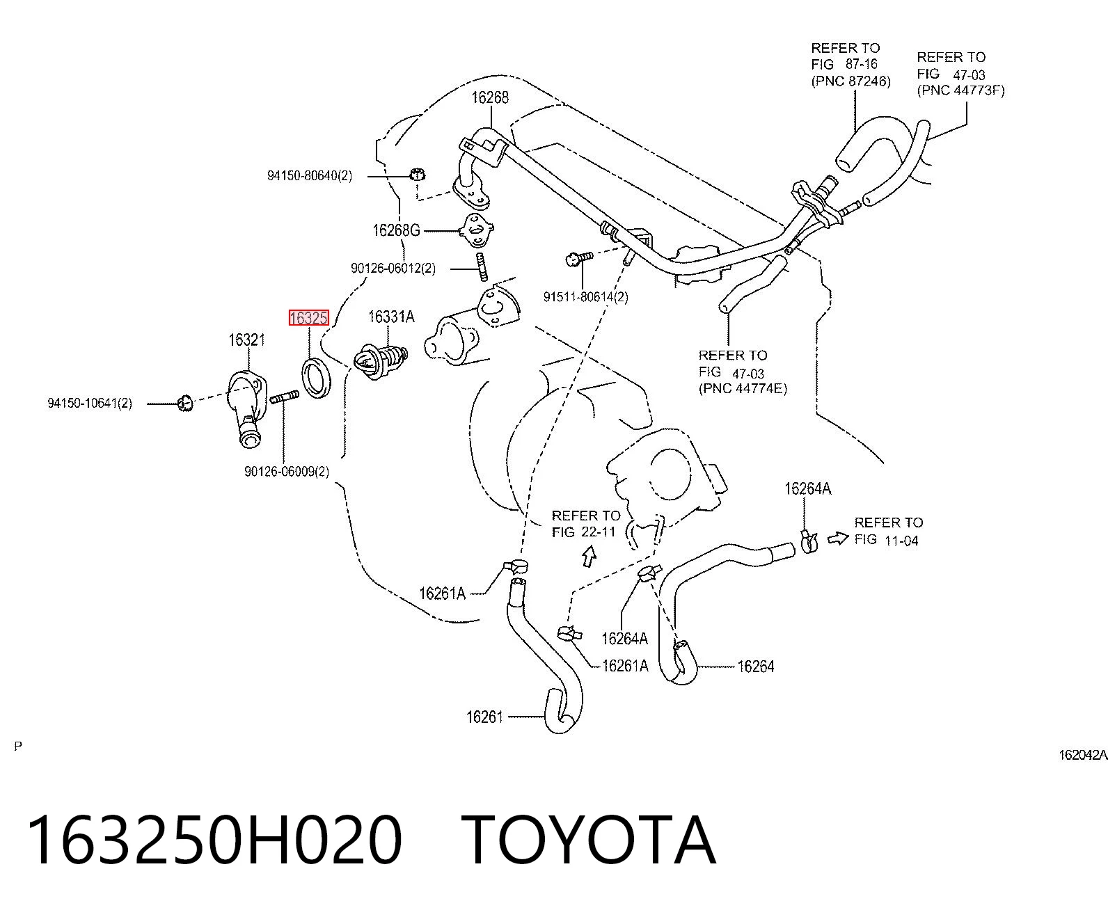 Прокладка термостата на Toyota Avensis Verso LCM