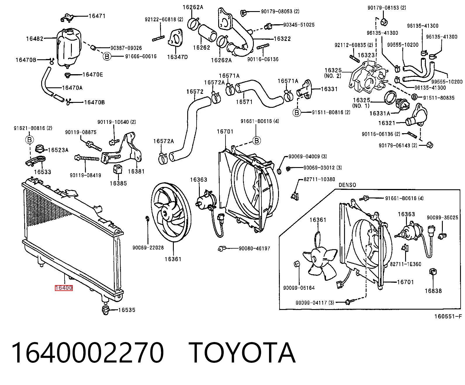 Радіатор основний Toyota Avensis I седан (T22) (1997 - 2003) ціна, від 73.76 USD