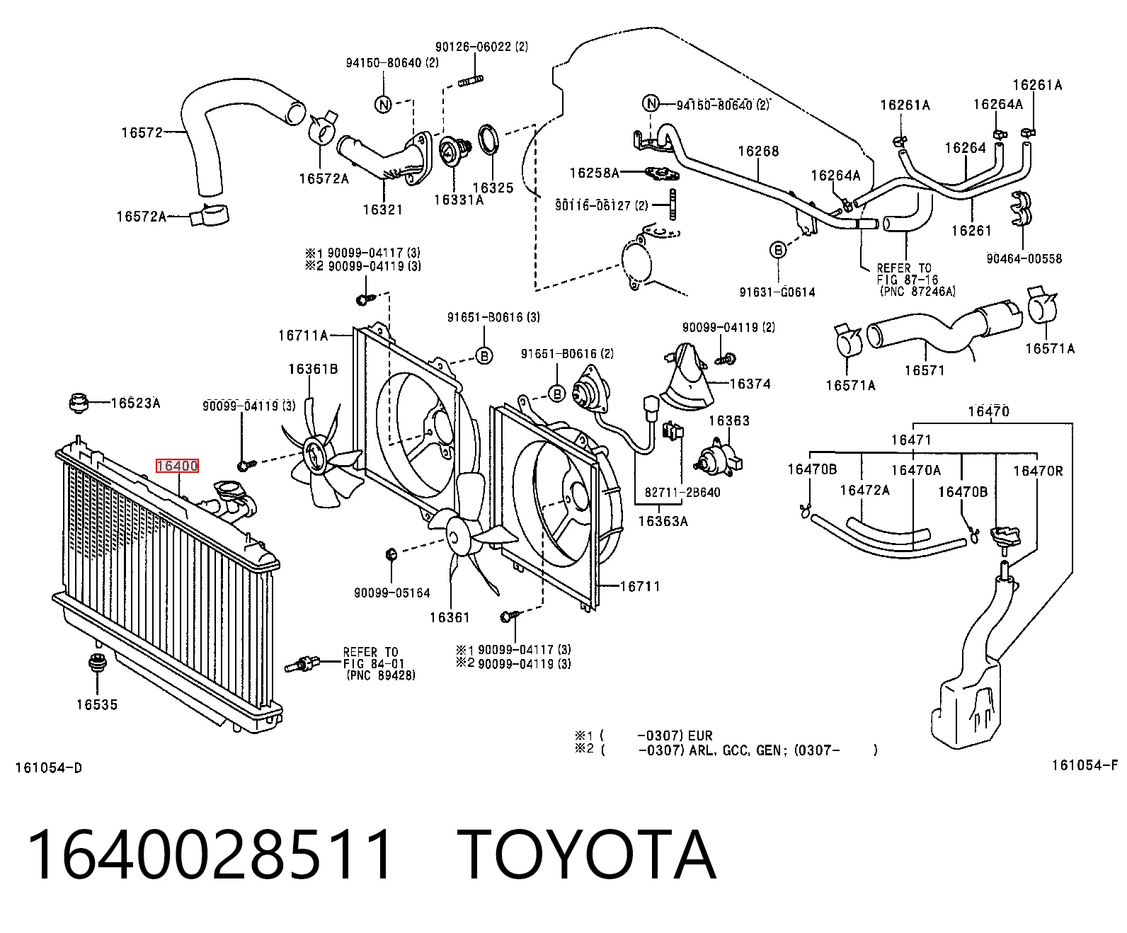 1640028511 Toyota Радіатор охолодження двигуна