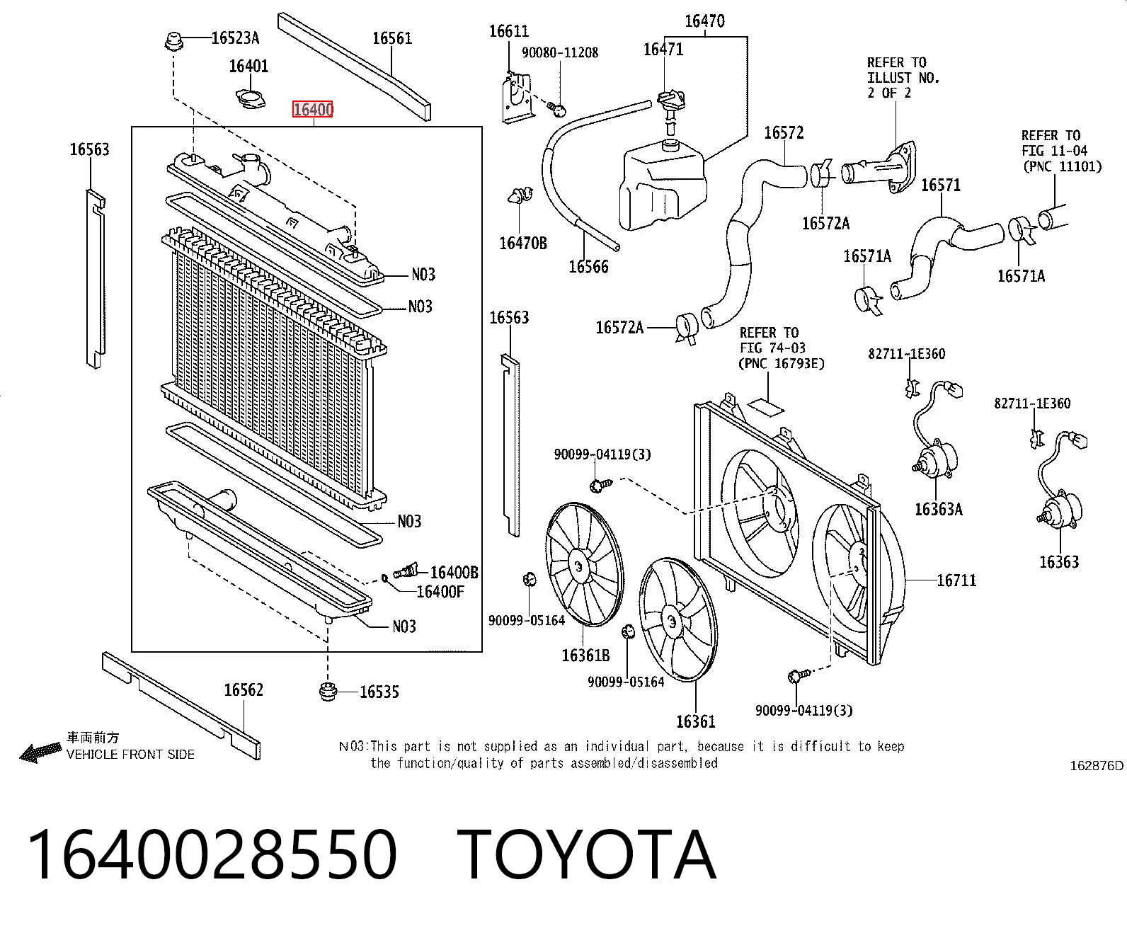 1640028550 Toyota Радіатор охолодження двигуна