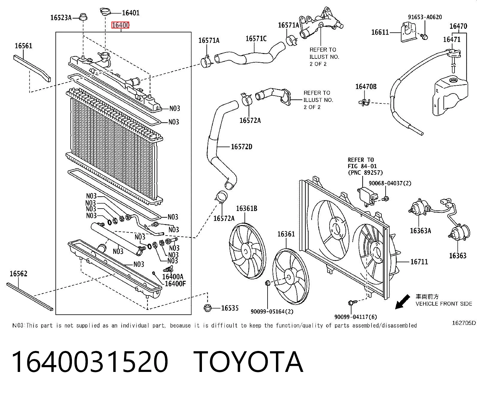 1640031520 Toyota Радіатор охолодження двигуна