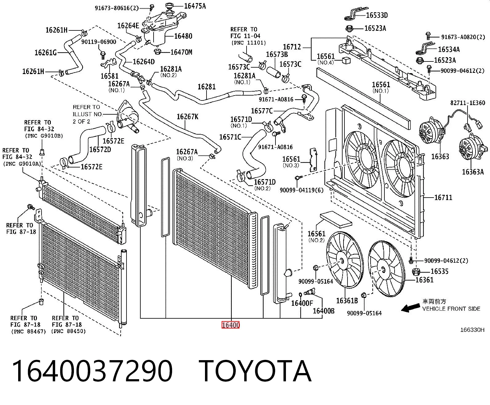 1640037290 Toyota Радіатор охолодження двигуна