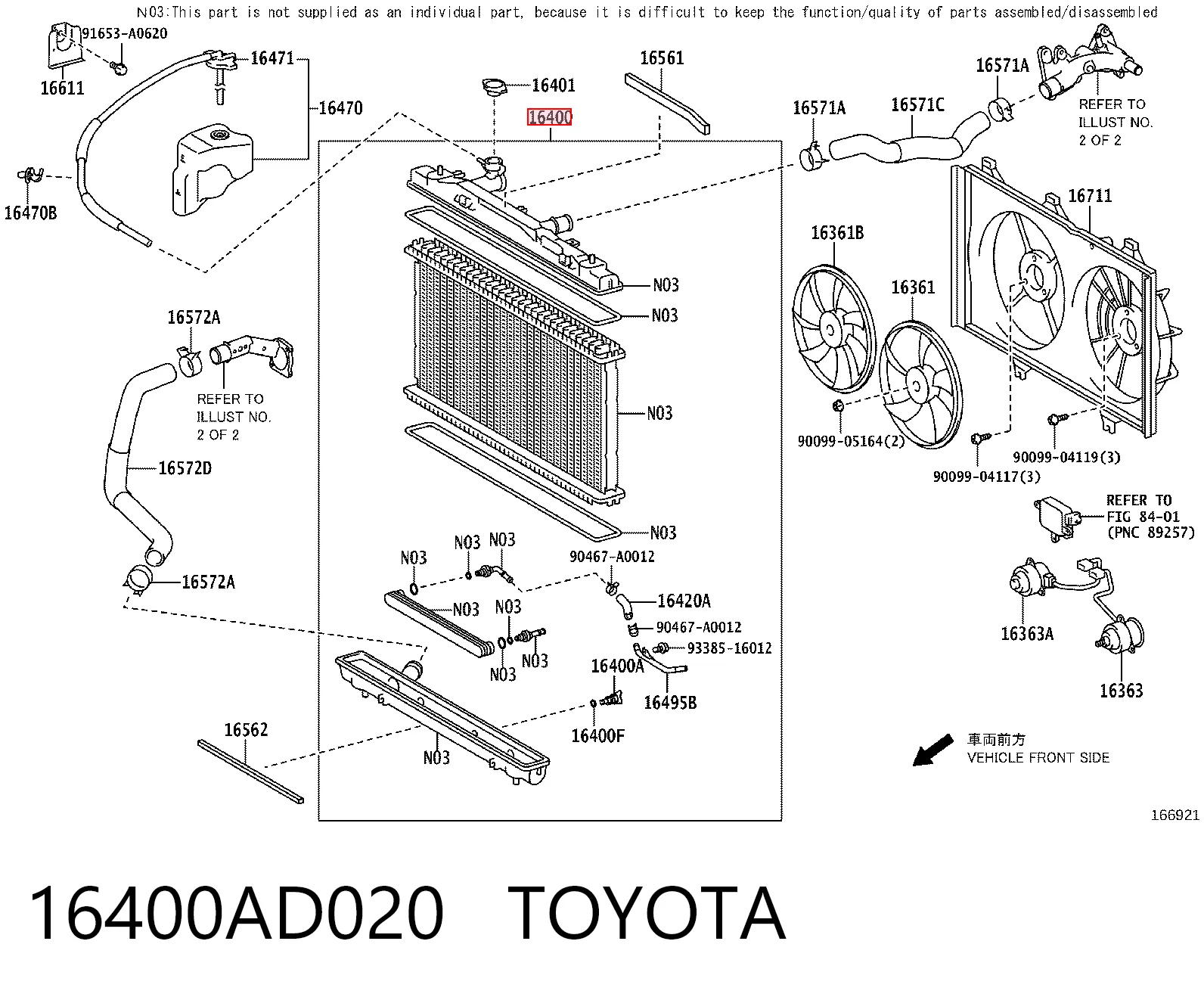 16400AD020 Toyota Радіатор охолодження двигуна