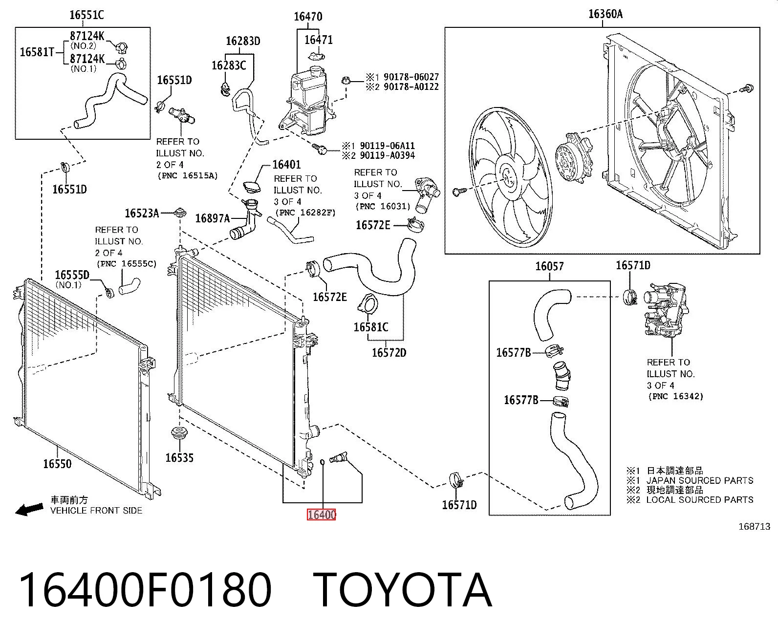 16400F0180 Toyota Радіатор охолодження двигуна