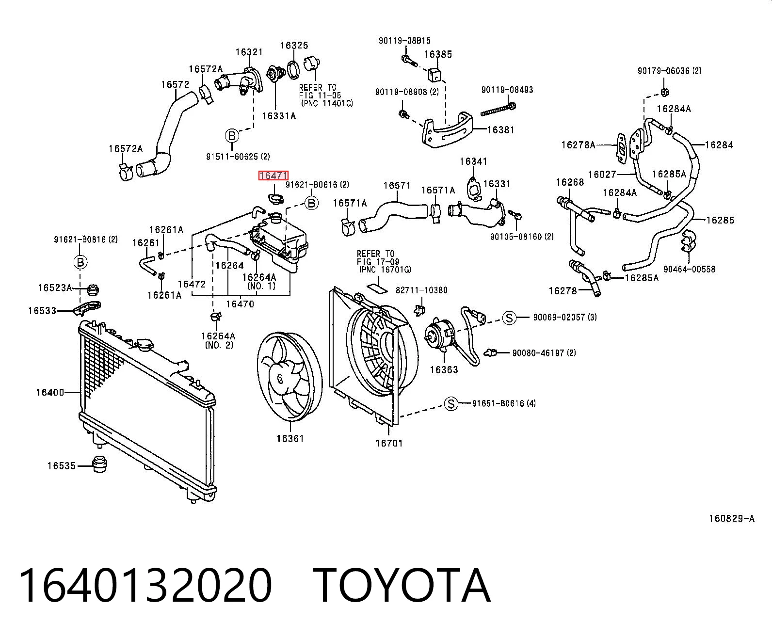 1640132020 Toyota Кришка / пробка радіатора