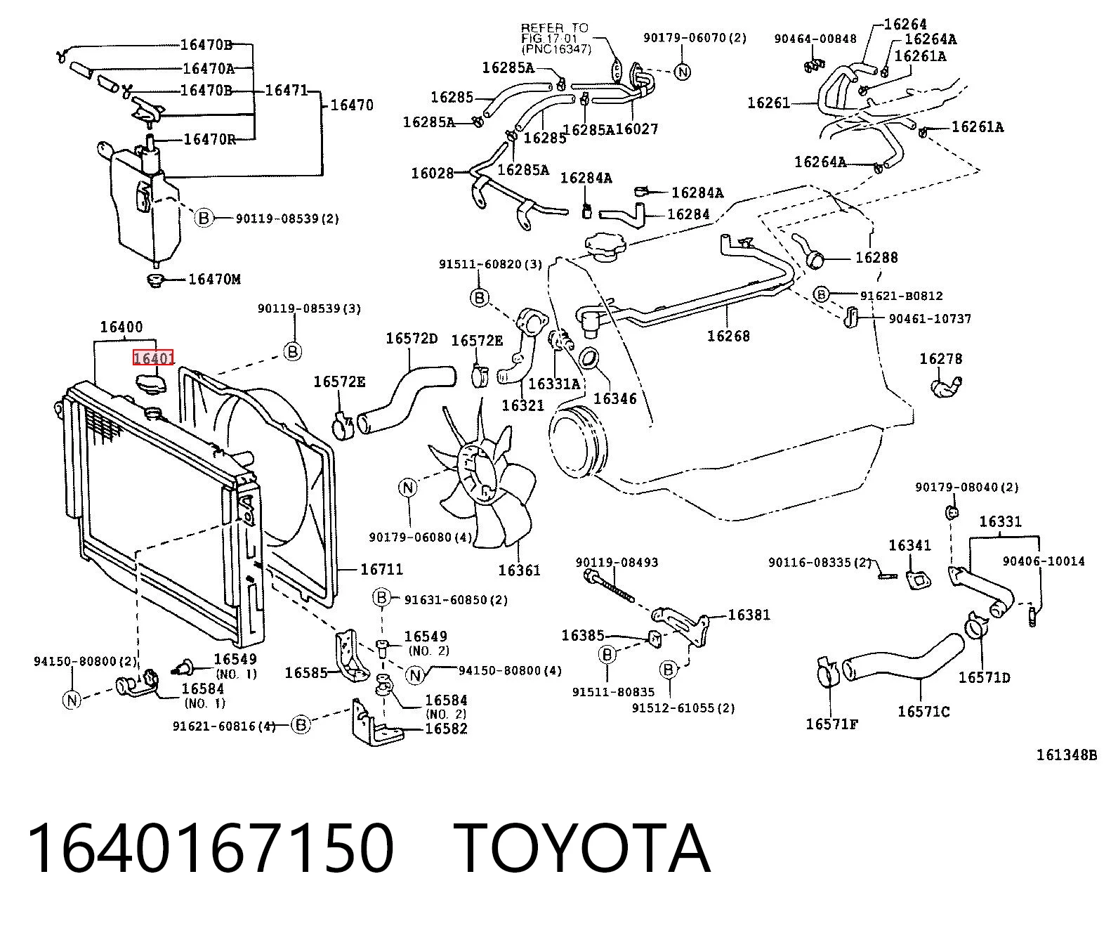 1640167150 Toyota Кришка / пробка радіатора