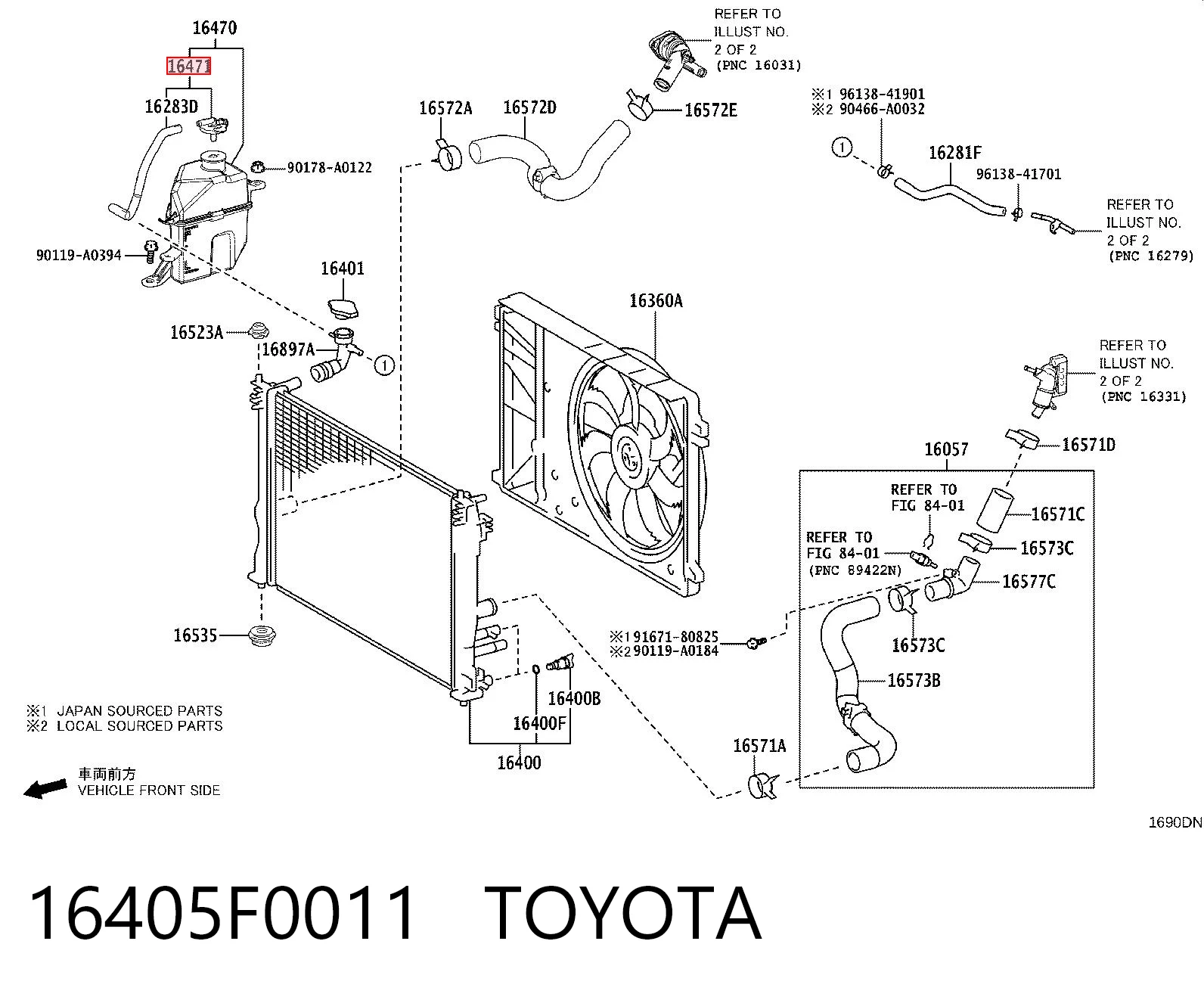 16405F0011 Toyota 