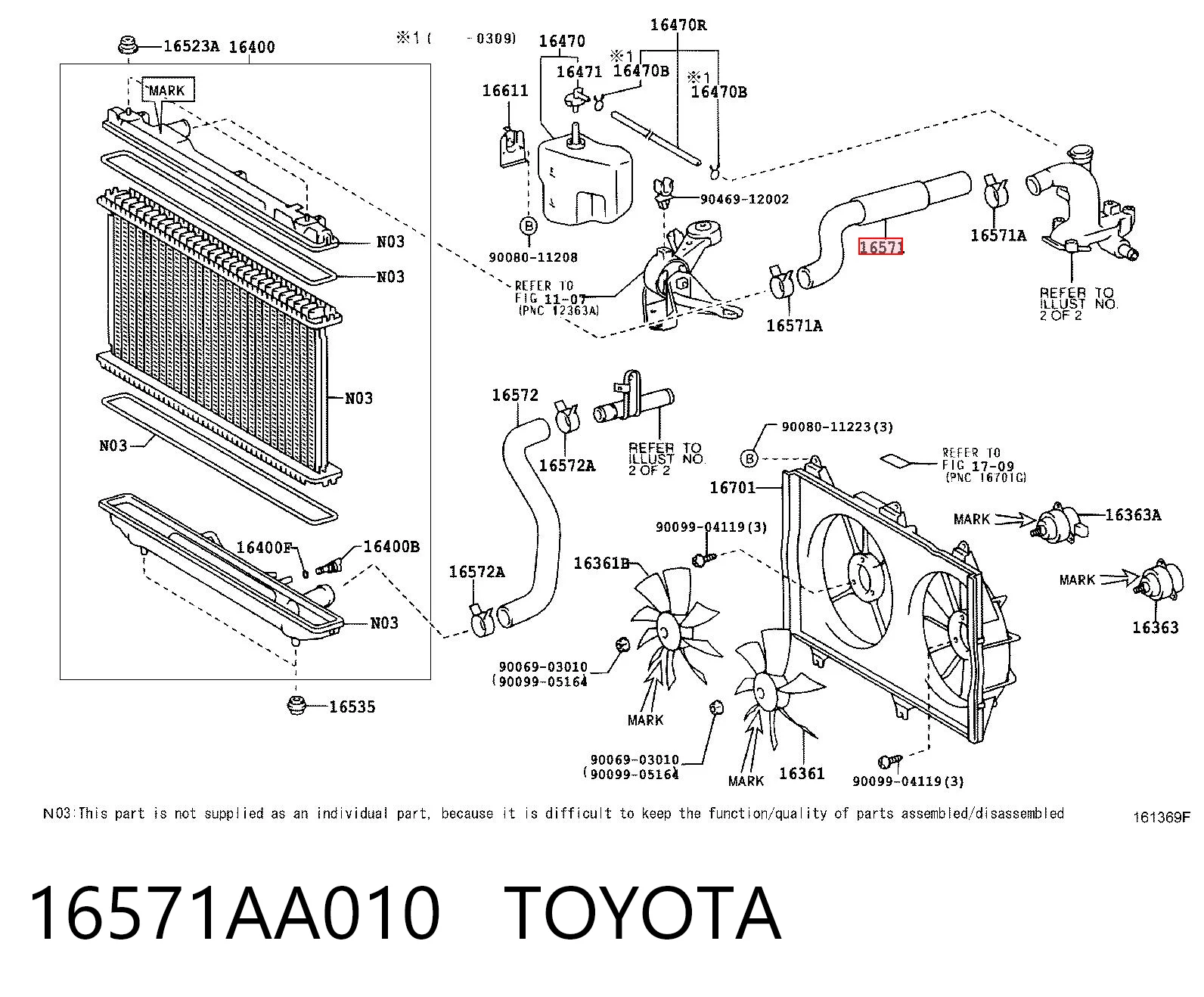 16571AA010 Toyota 