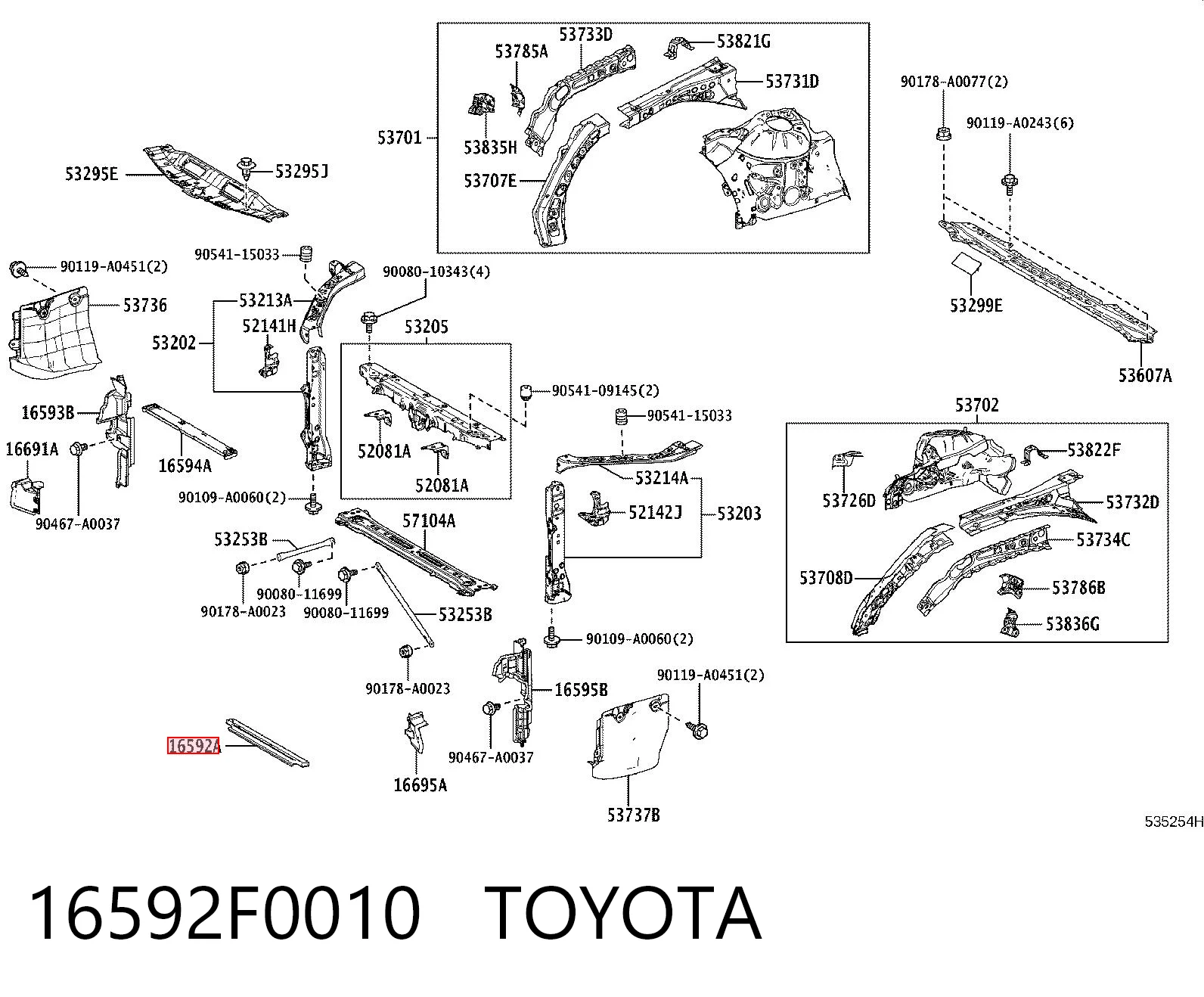 16592F0010 Toyota 