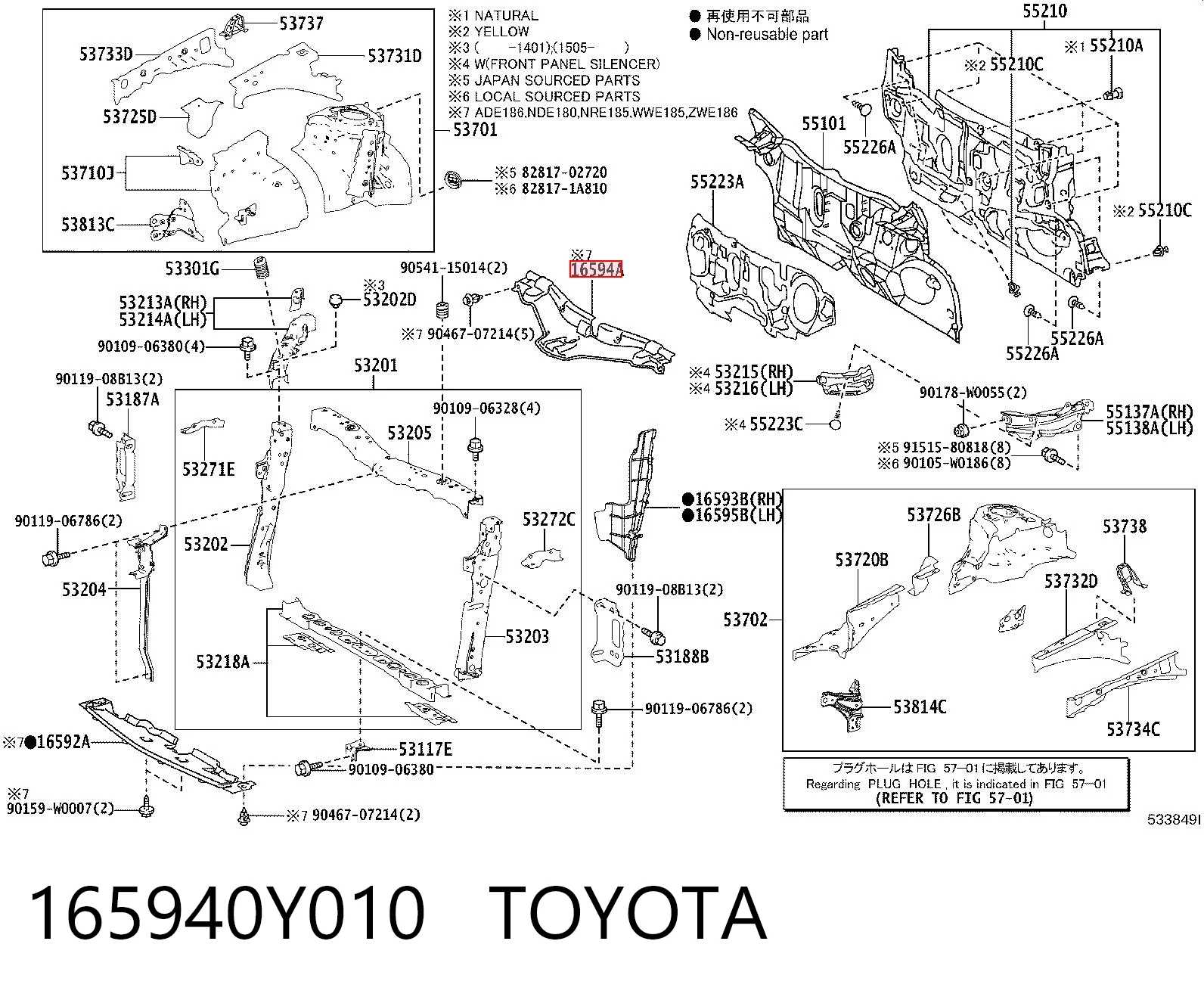 165940Y010 Toyota 