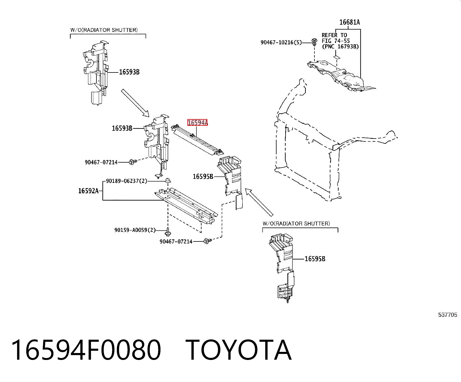 16594F0080 Toyota 