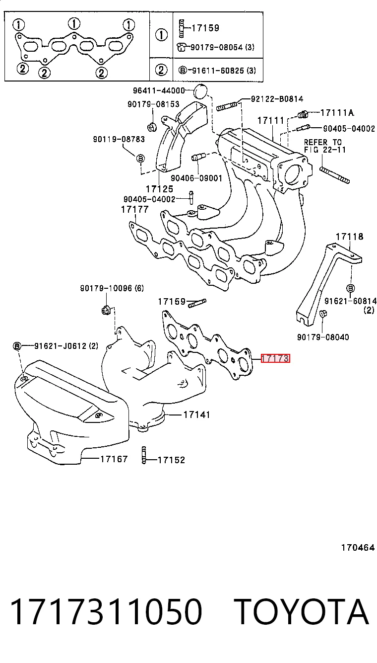 EXNMM1168E NIPPON MOTORS Прокладка випускного колектора