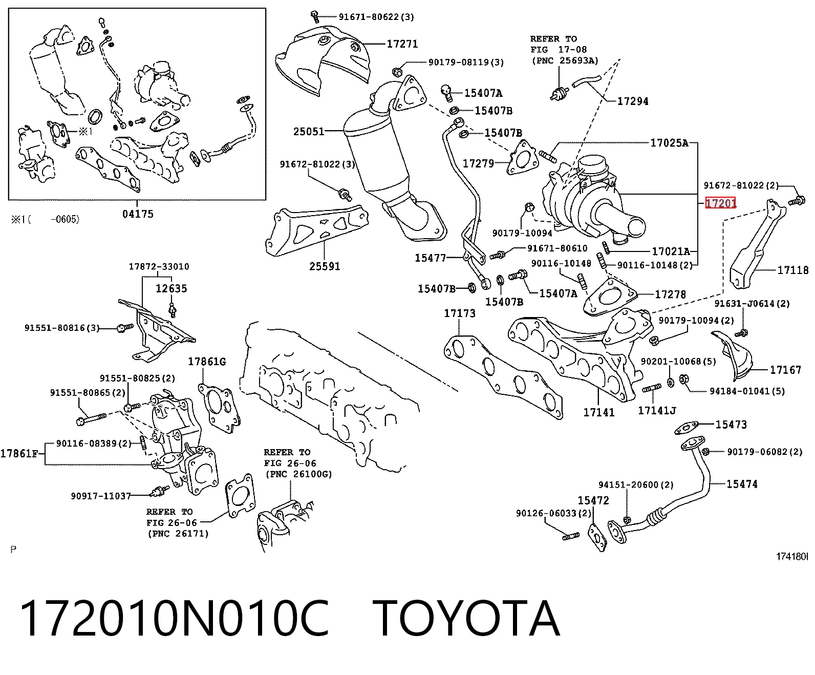 172010N010C Toyota Турбонаддув