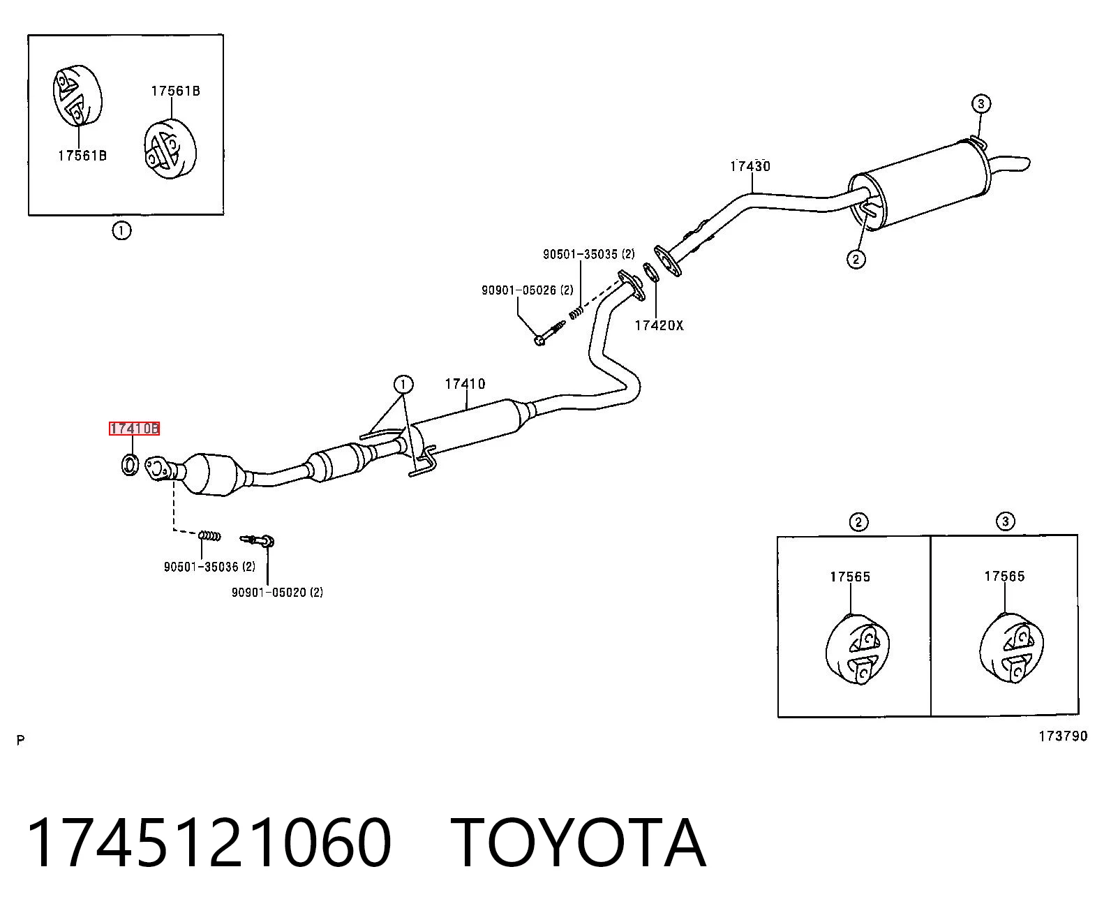 1745121060 Toyota Кільце глушника