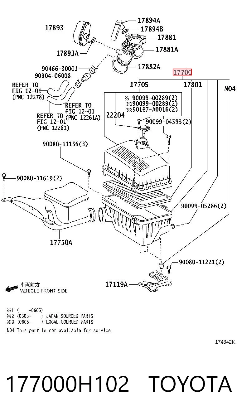 177000H102 Toyota Коробка фільтра