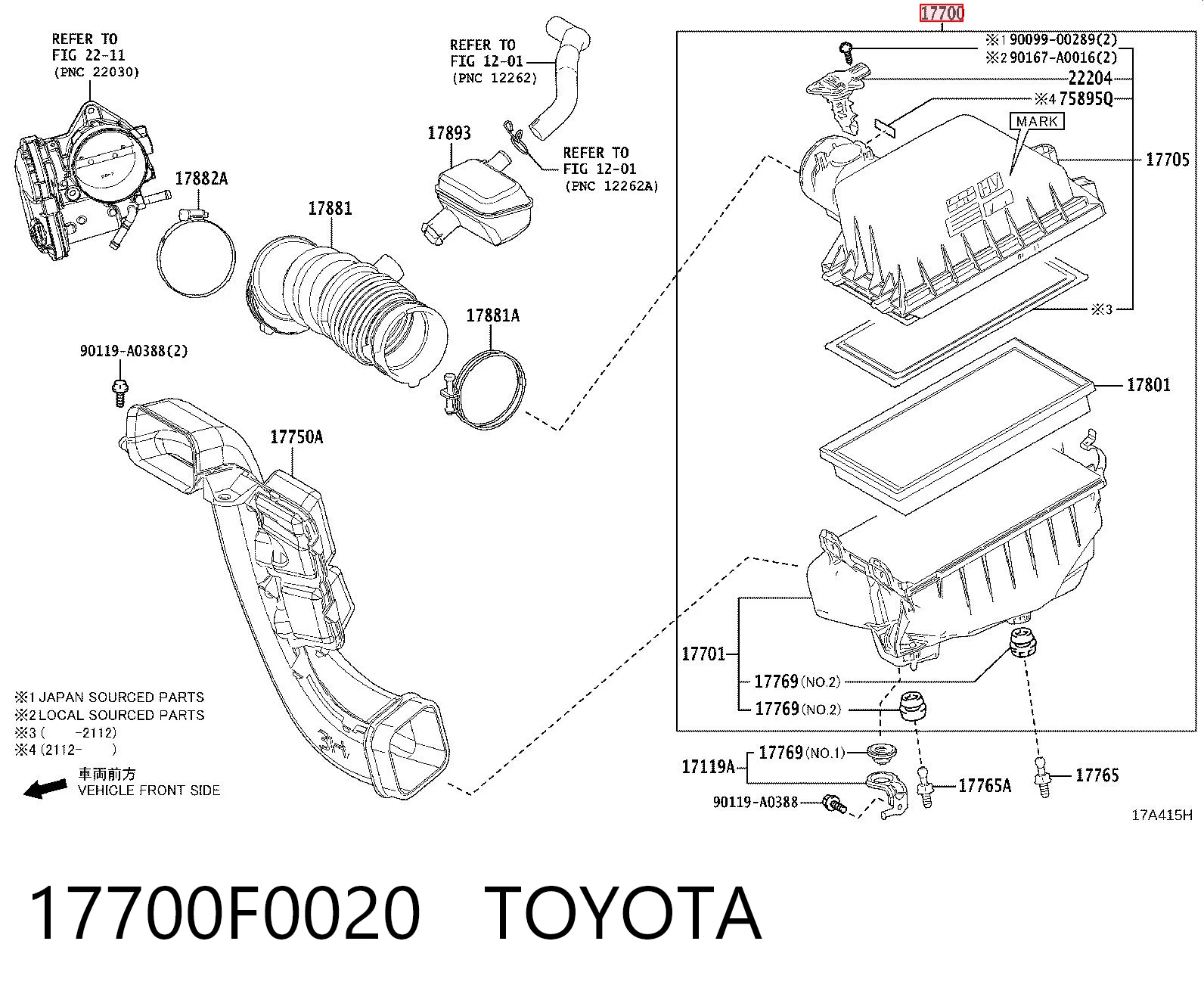 17700F0020 Toyota 