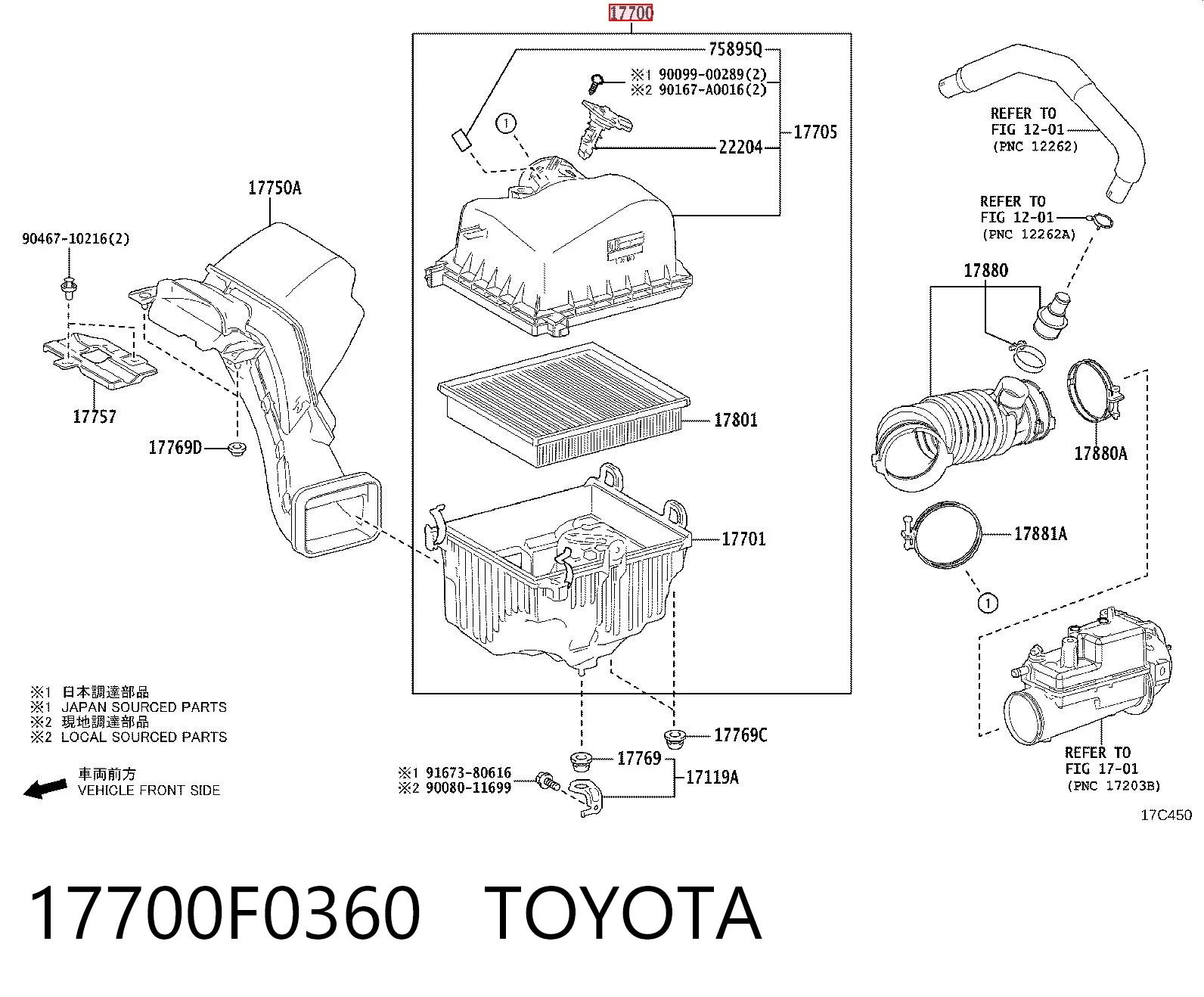 17700F0360 Toyota