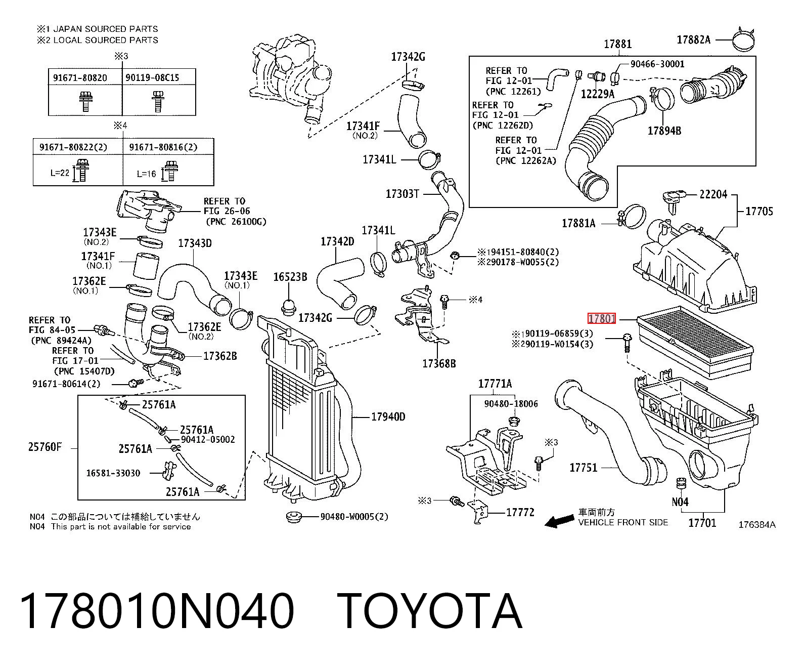 Елемент повітряного фільтра Subaru 178010N040 ціна, від 7.55 USD