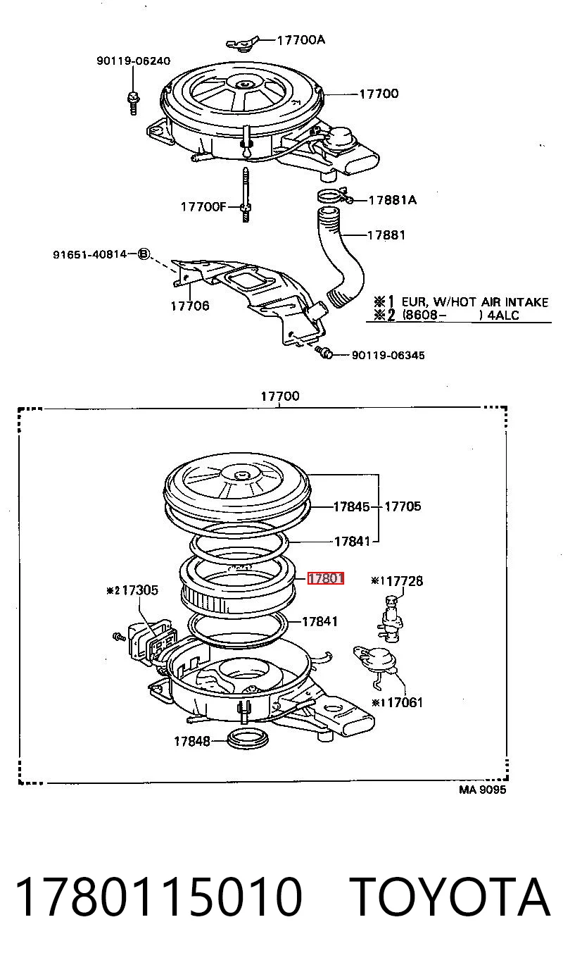 Повітряний фільтр 1780115010 NIPPON MOTORS