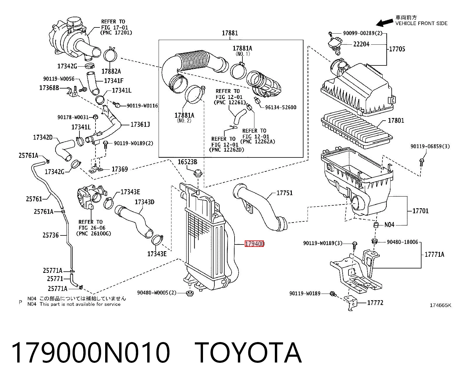 Охолоджувач наддувочного повітря на Toyota Yaris  SP90