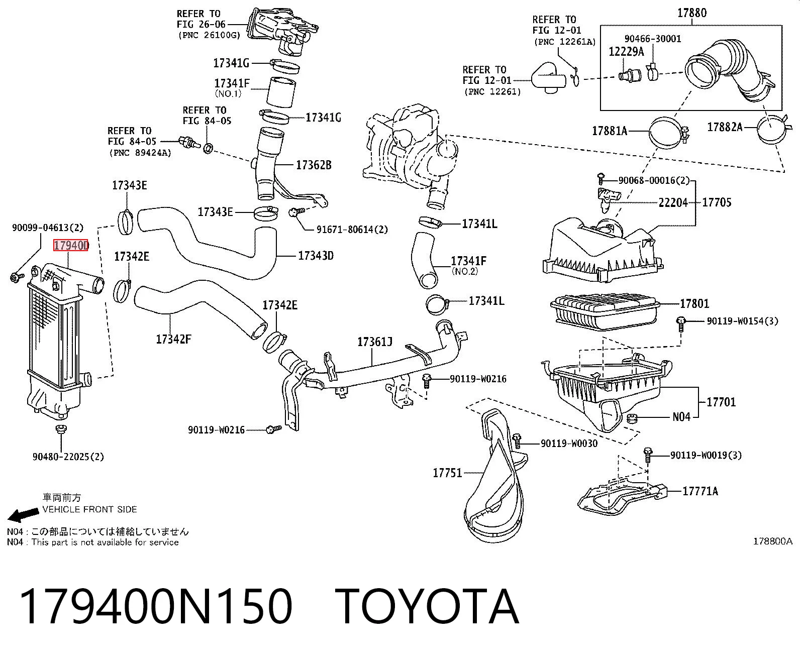 Система охолодження наддувочного повітря Toyota Corolla седан (E18) (2013 - 2021) ціна, від 121.82 USD