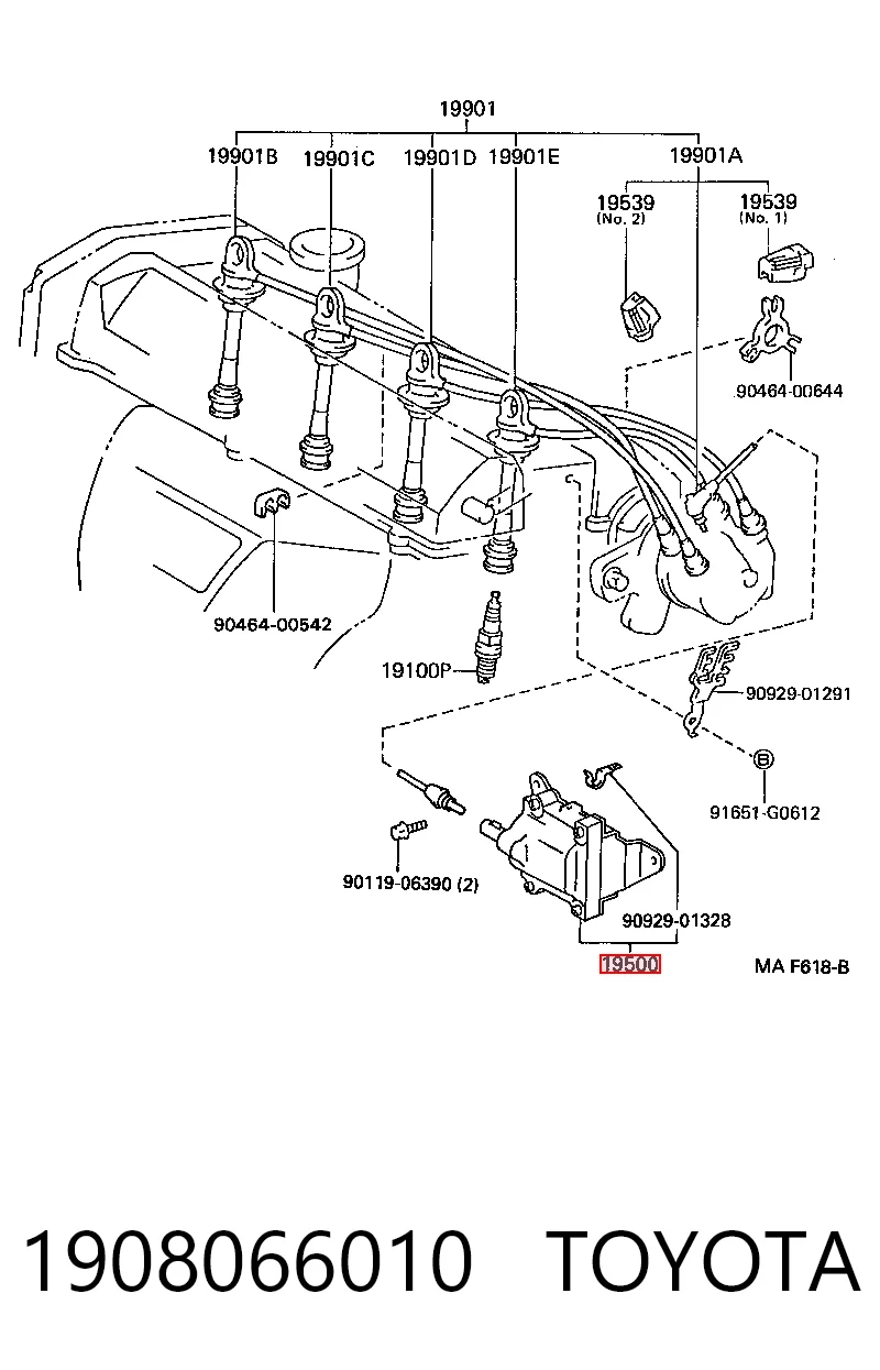1908066010 Toyota Котушка запалювання
