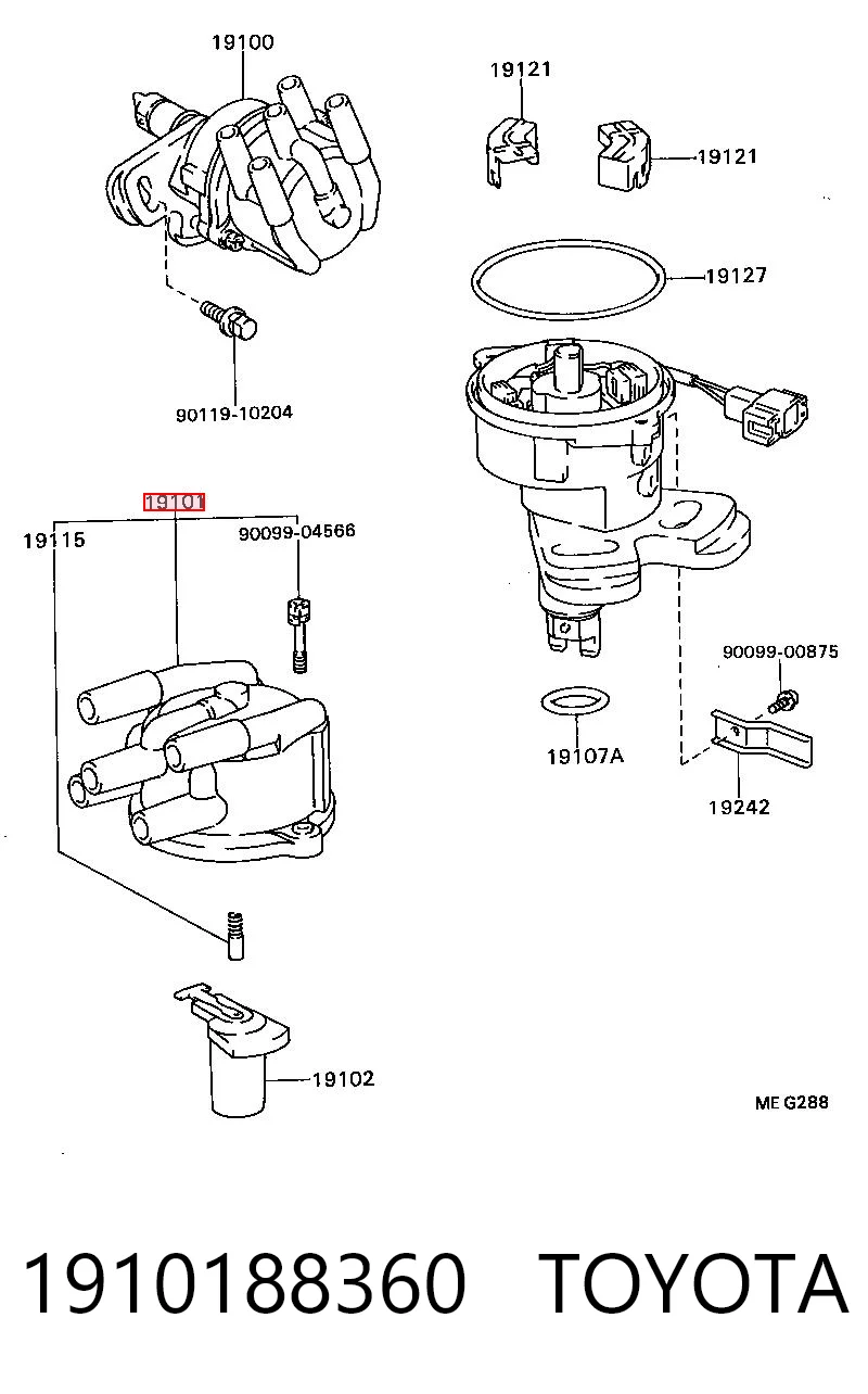 Купити 1910188360 Daihatsu Кришка трамблеру