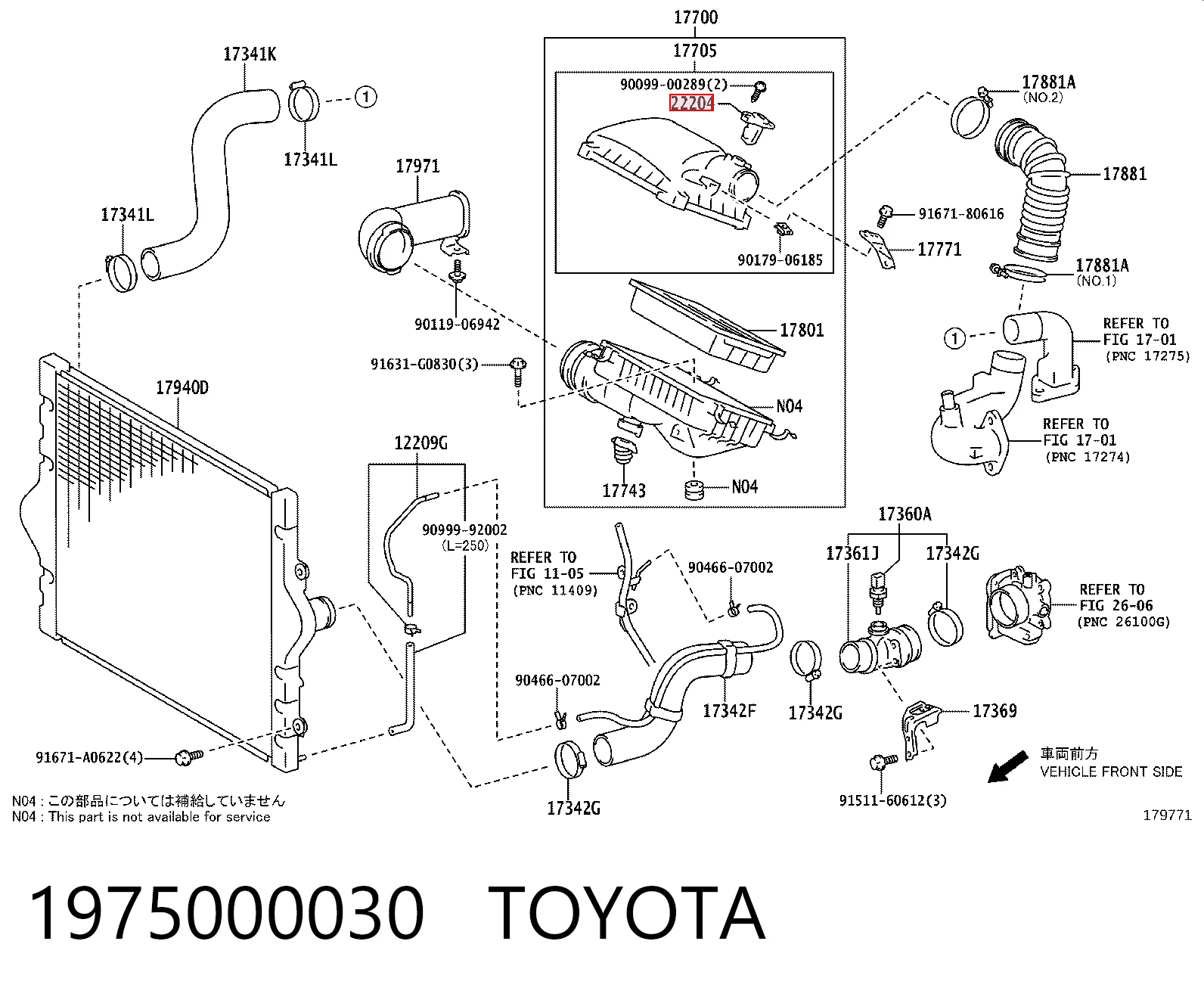 Датчик витрати повітря на Toyota Corolla  E18