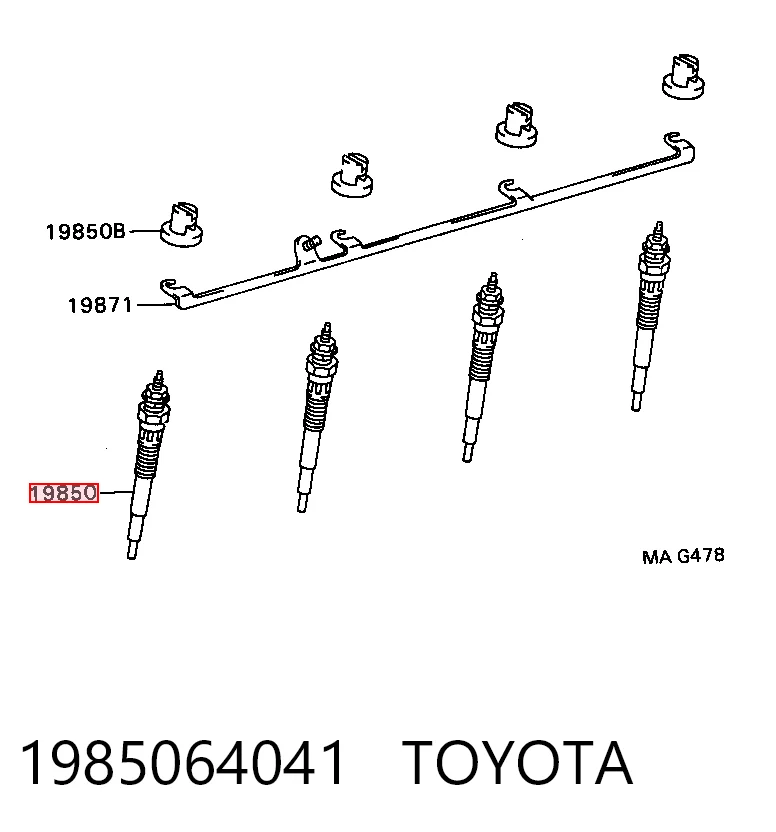  Свічка накалу Toyota Picnic 