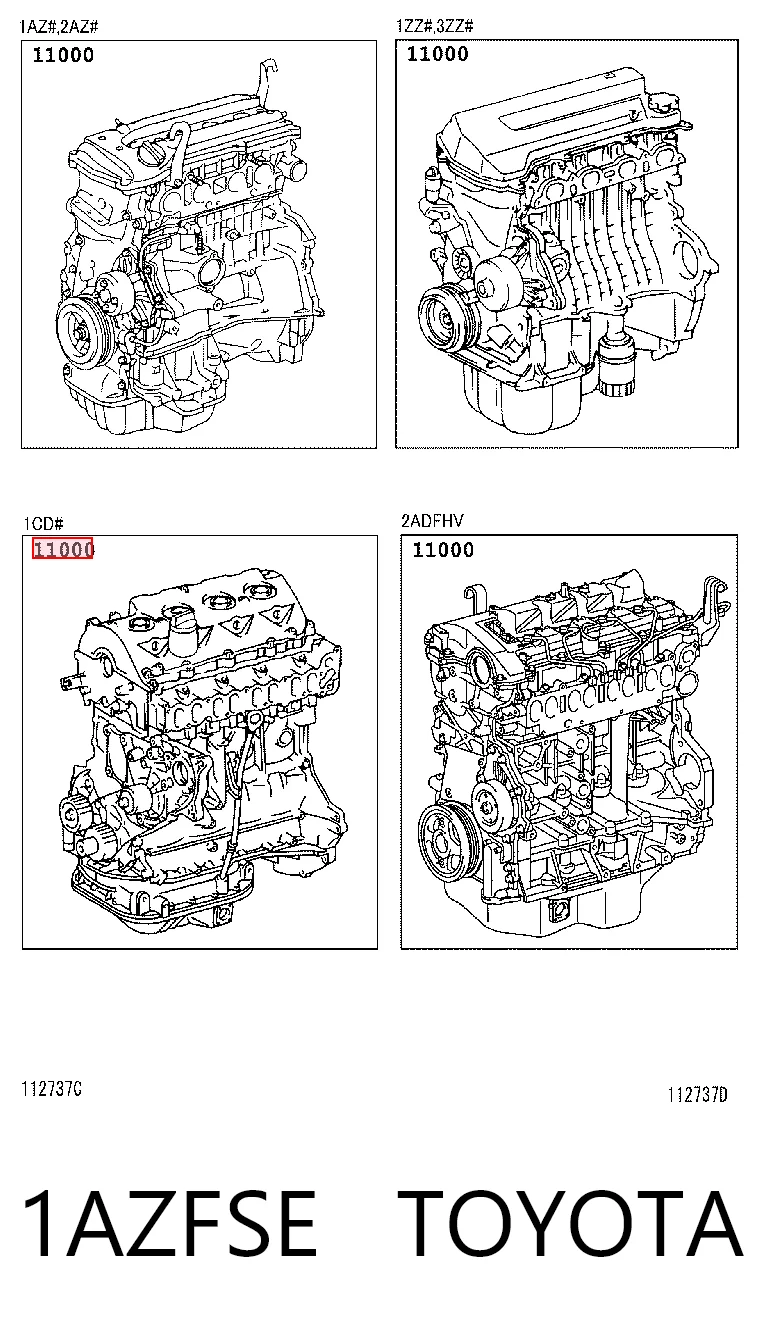 1AZFSE Toyota Мотор в зборі