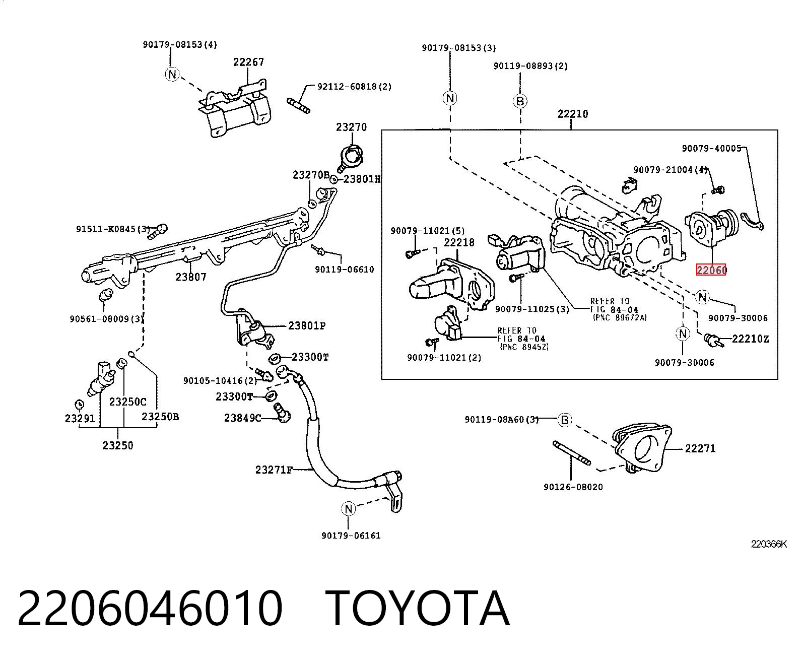 2206046010 Toyota Датчик положення дросельної заслінки (потенціометр)
