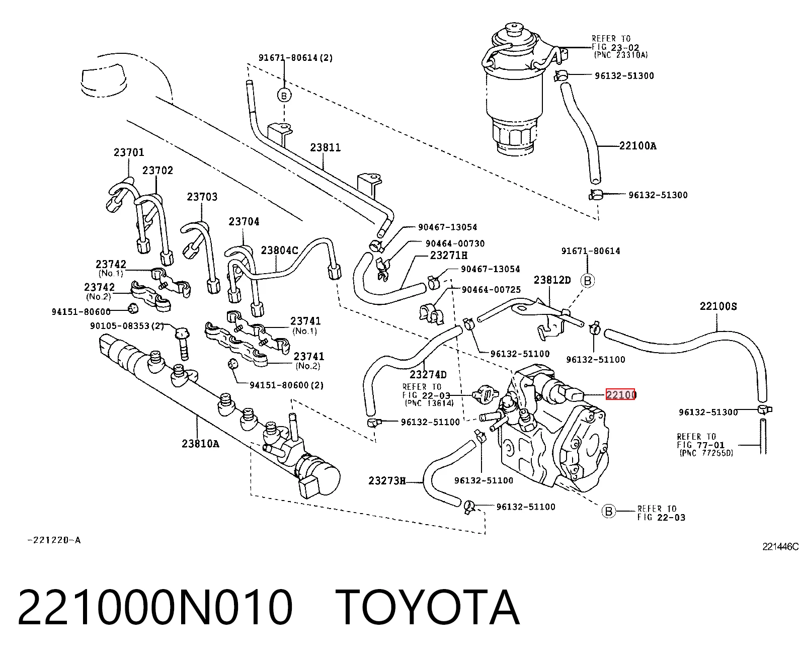 Насос паливний високого тиску (ПНВТ) на Toyota Yaris  P10