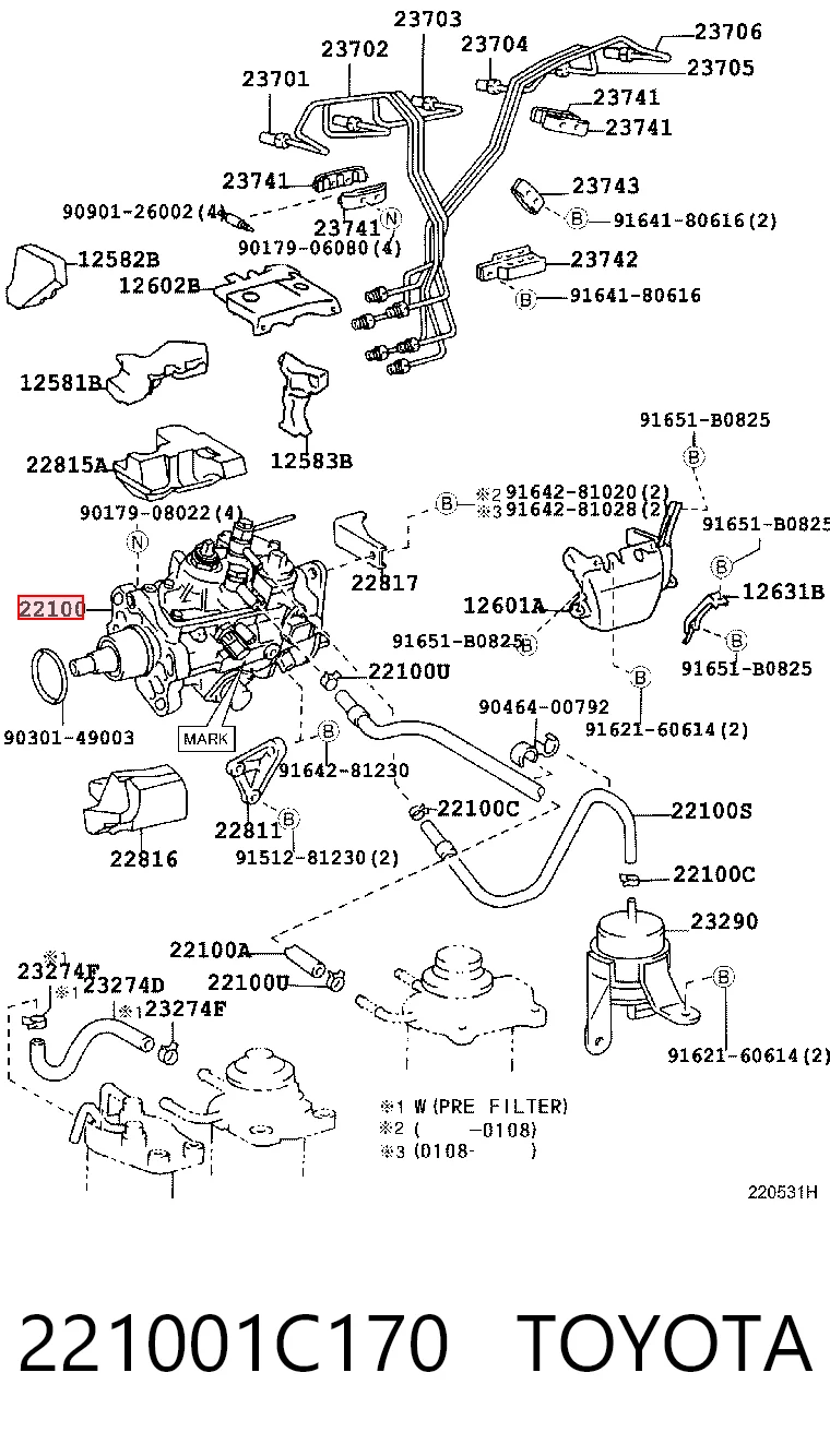 Насос паливний високого тиску (ПНВТ) на Toyota Land Cruiser 100 J10