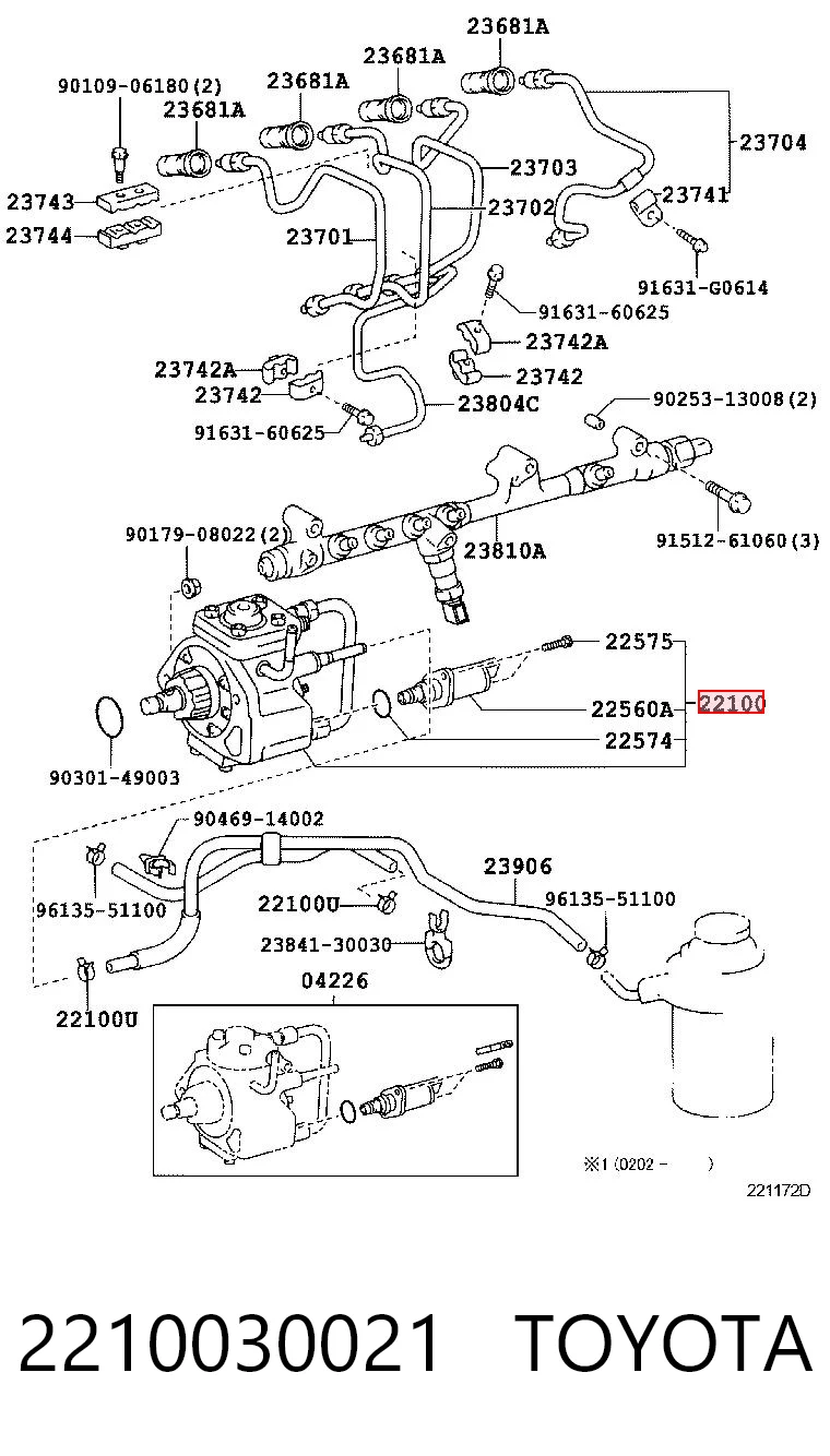 2210030021 Toyota Насос паливний високого тиску (ПНВТ)