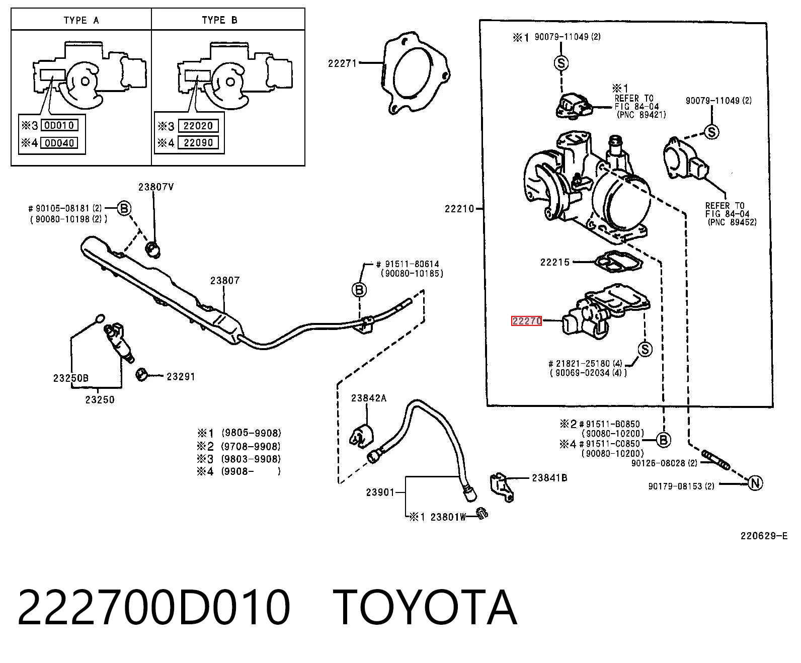 222700D010 Toyota Підйомник механічний вітрового скла
