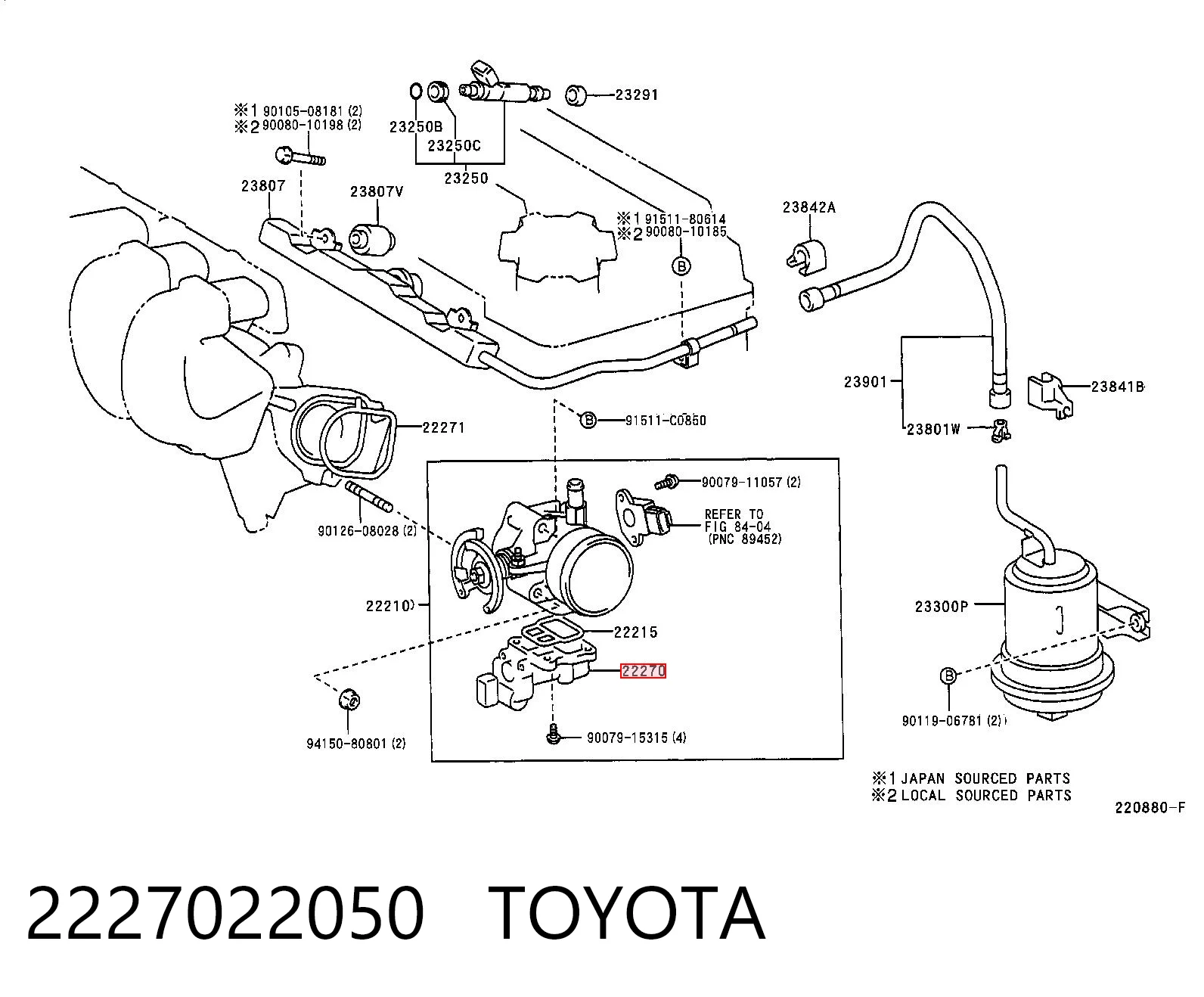 2227022050 Toyota РХХ