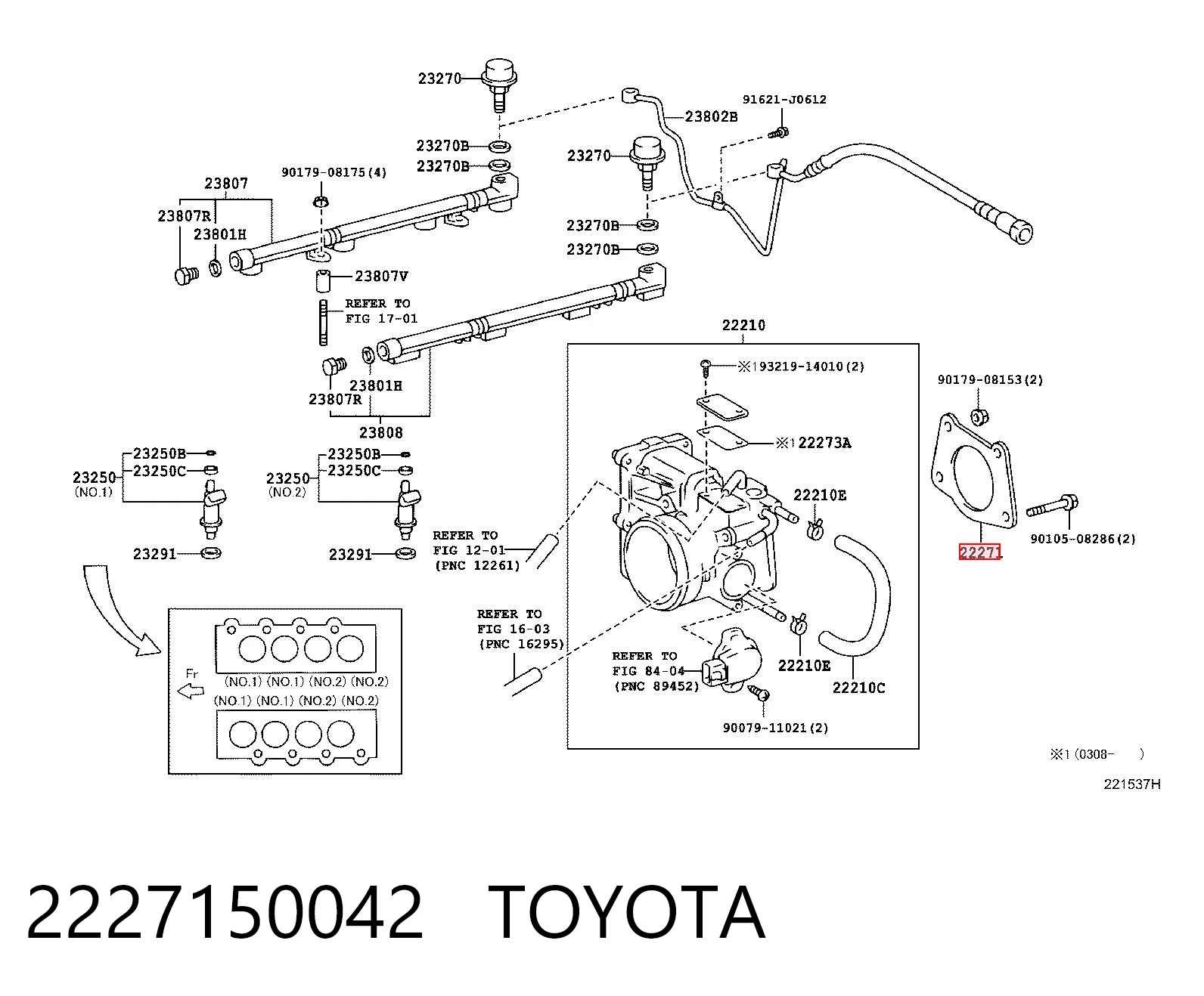 Прокладка дросельної заслінки Lexus GX 470 позашляховик (J12) (2002 - 2009) ціна, від 16.65 USD