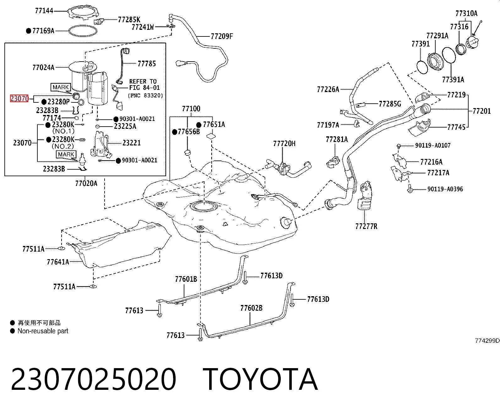 2307025020 Toyota 