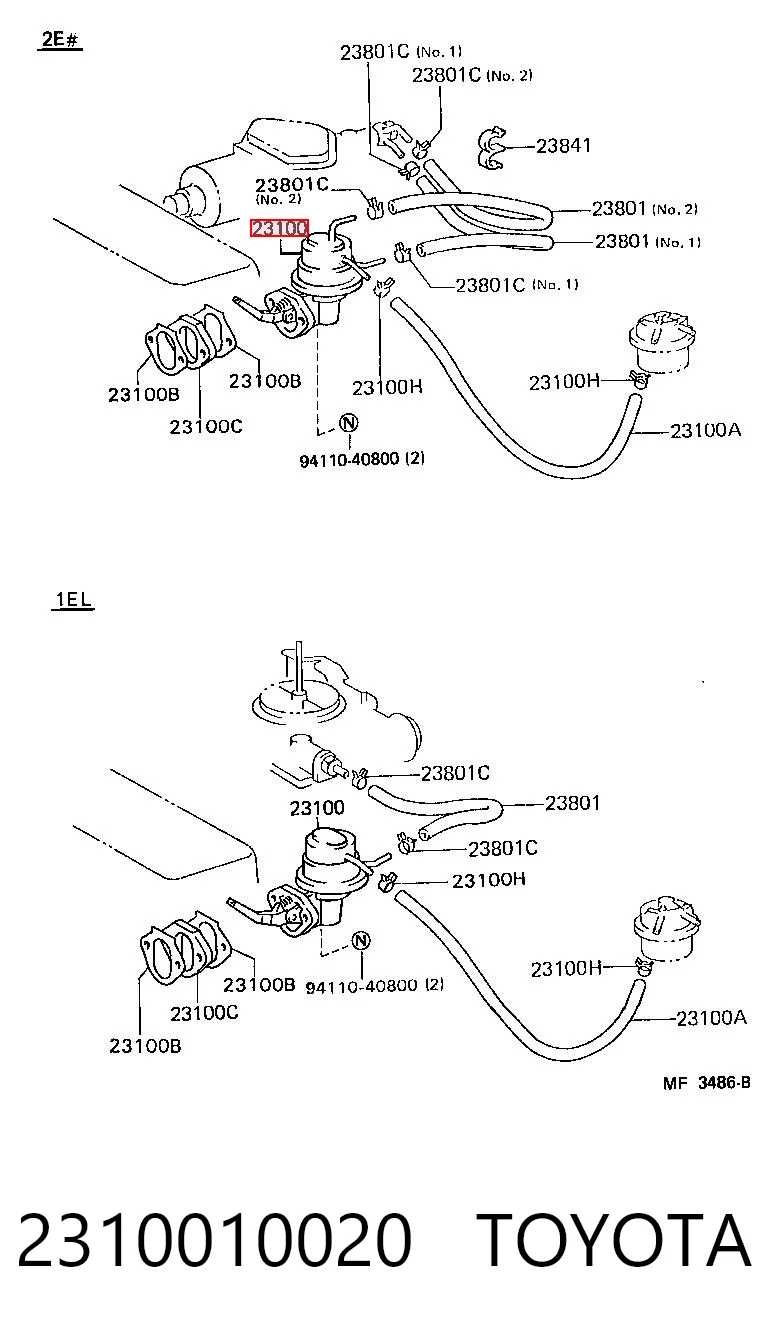 2310079015 Toyota Паливний насос, механічний
