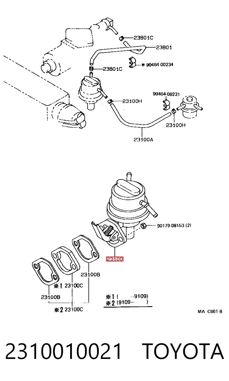 2310010021 Toyota Паливний насос, механічний
