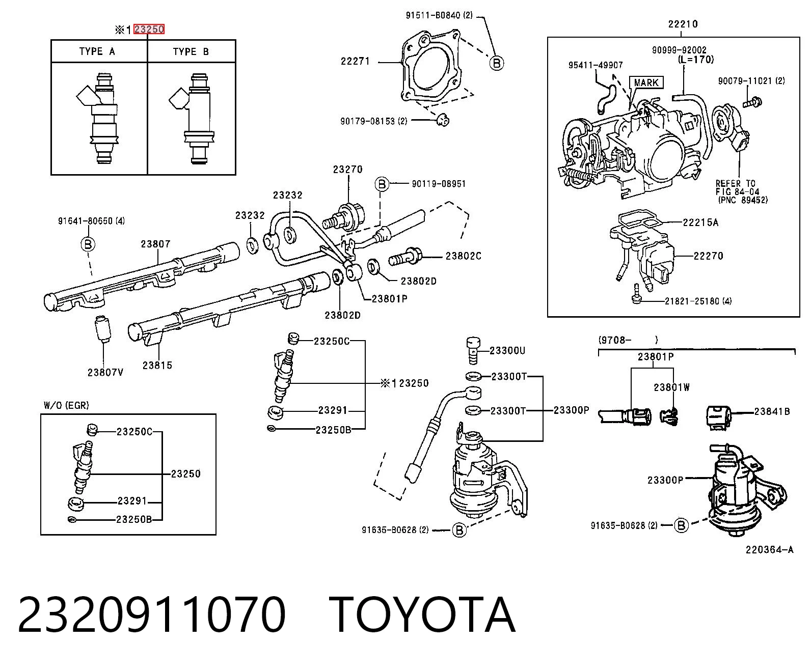 2320911070 Toyota Форсунка вприску палива