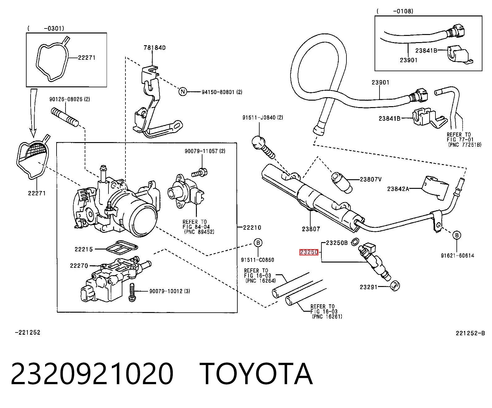 2320921020 Toyota Форсунка вприску палива