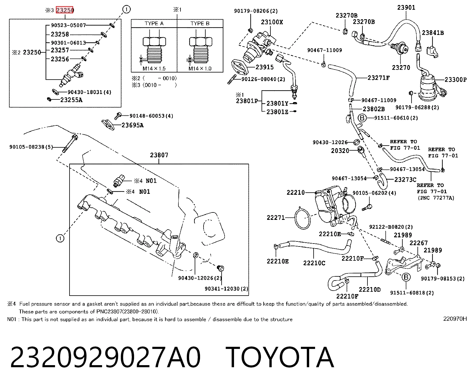  Паливні форсунки Toyota Avensis 1