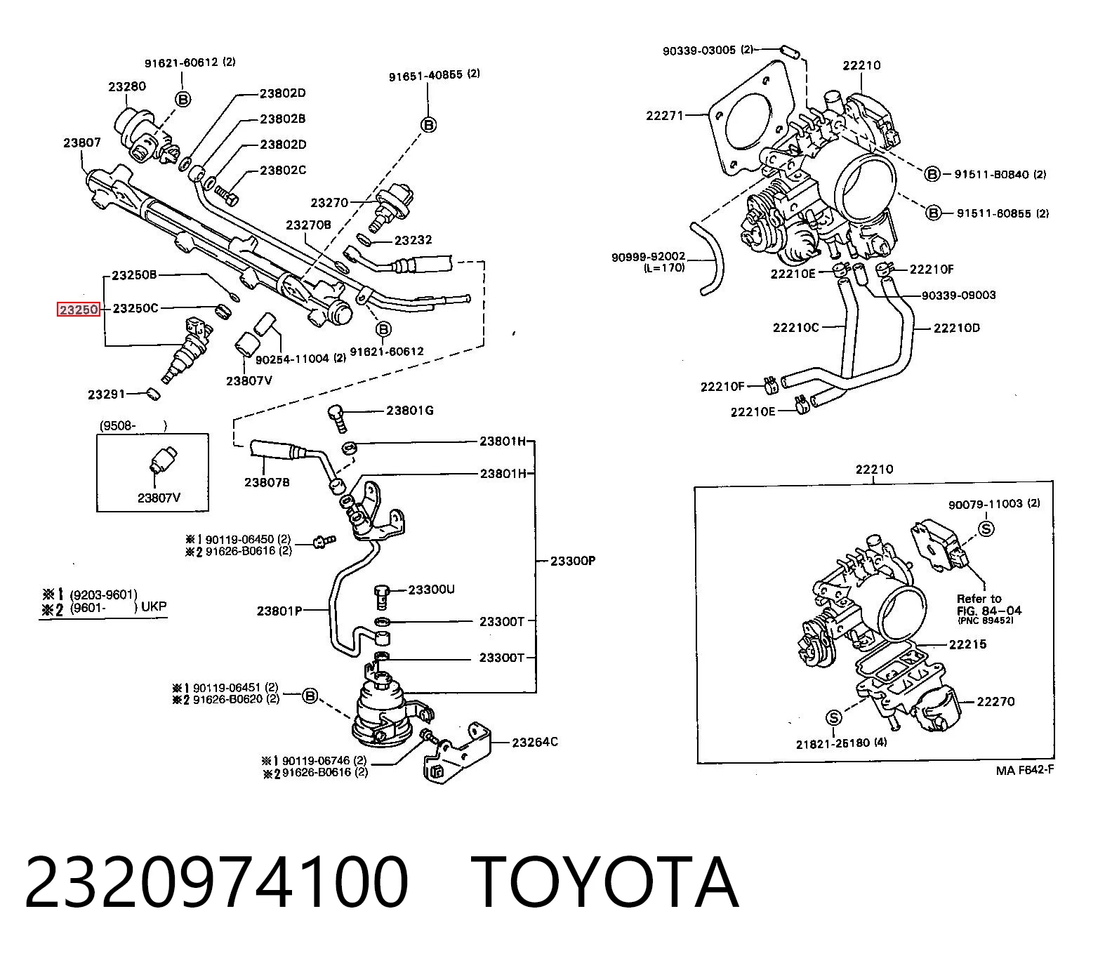 2320974100 Toyota Форсунка вприску палива