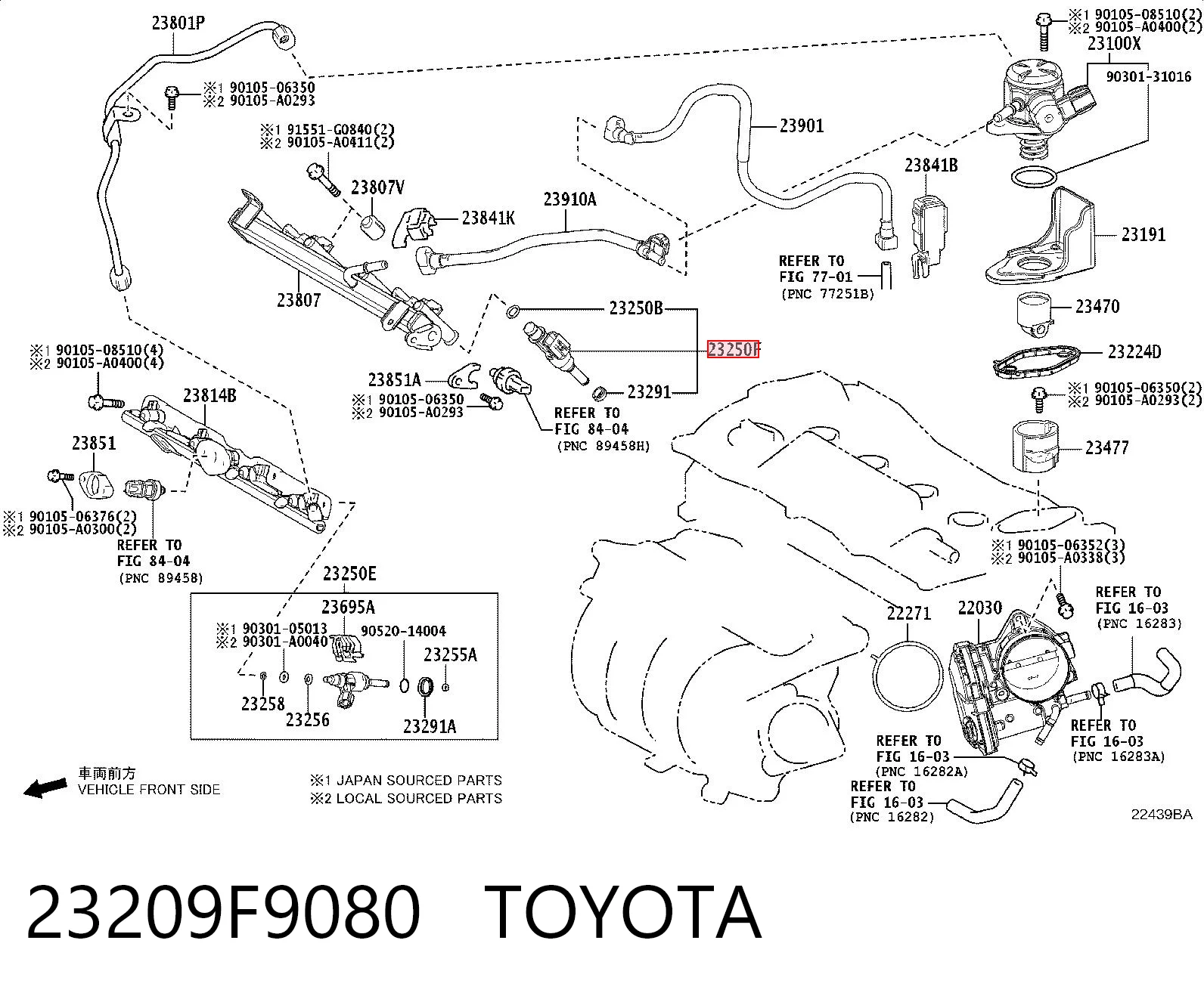 23209F9080 Toyota Форсунка вприску палива