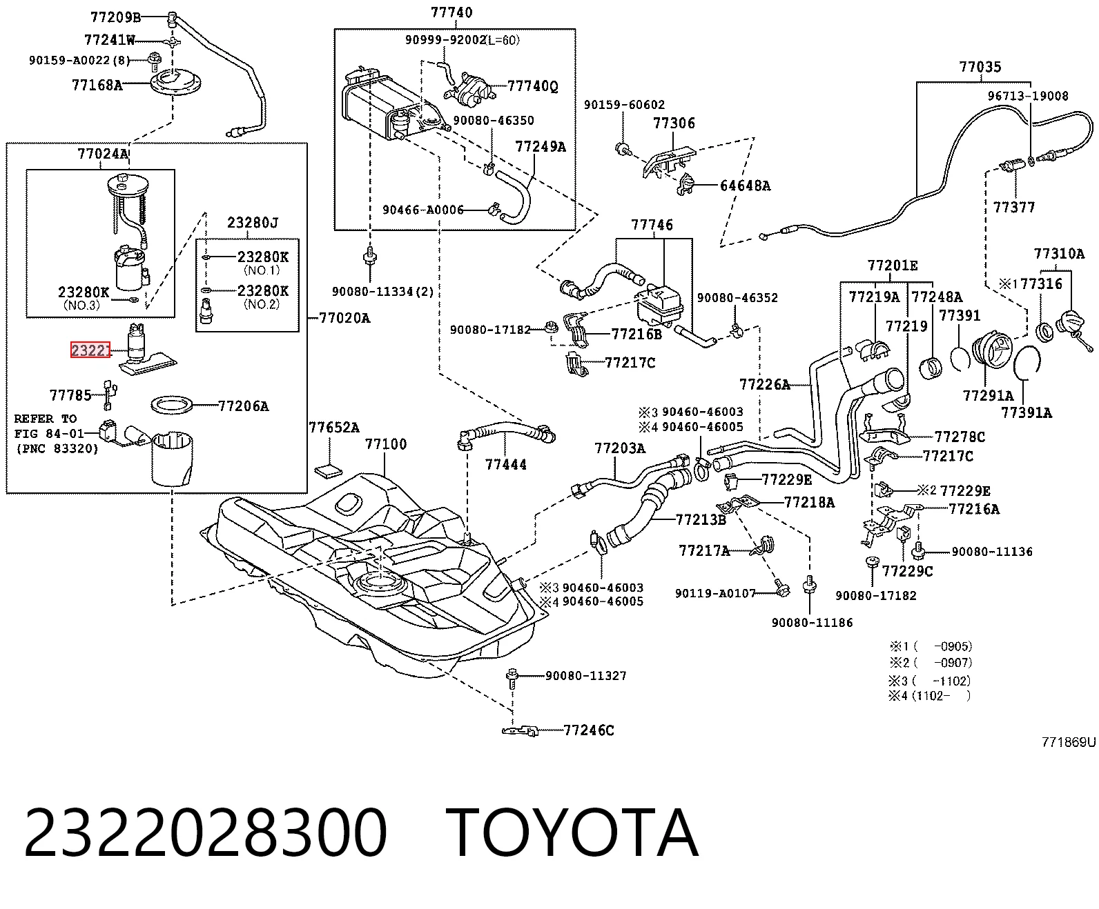 Елемент-турбінка паливного насосу Toyota 2322028300 ціна, від 24.90 USD