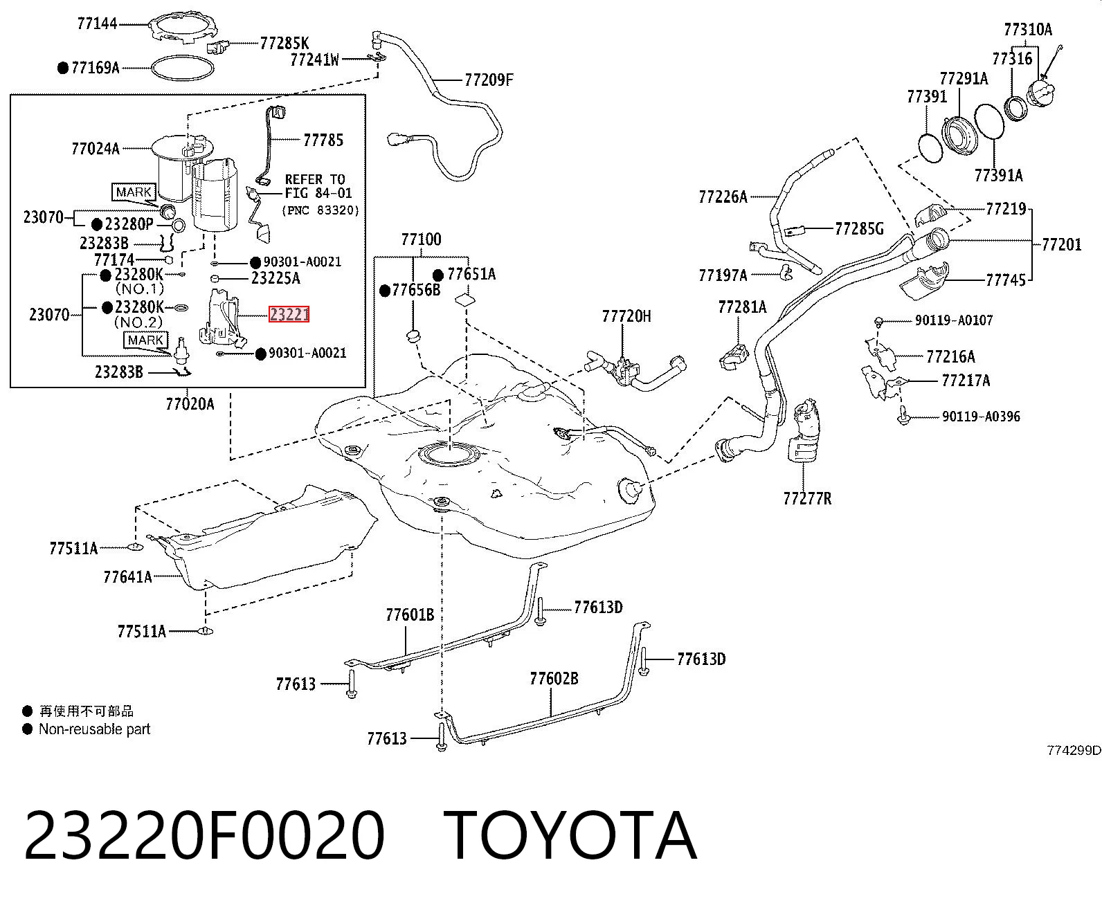 23220F0020 Toyota 