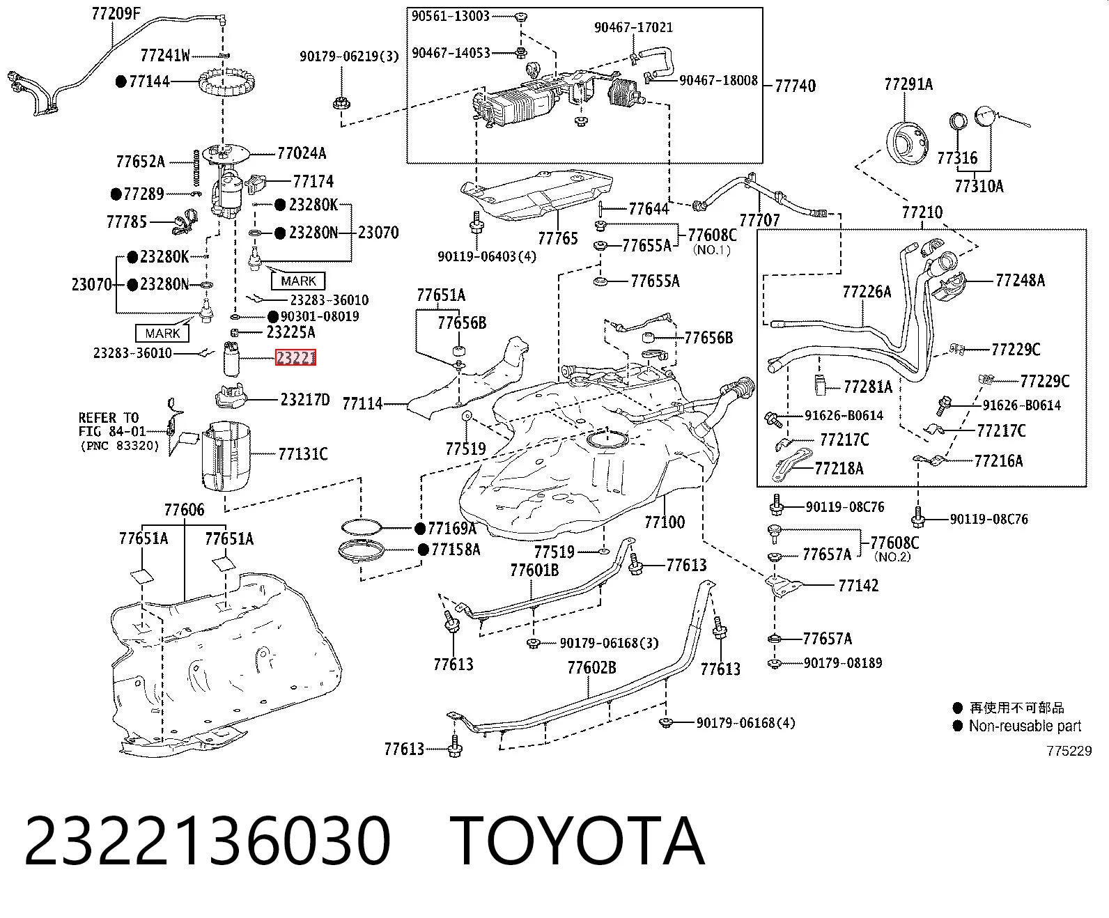 2322136030 Toyota 