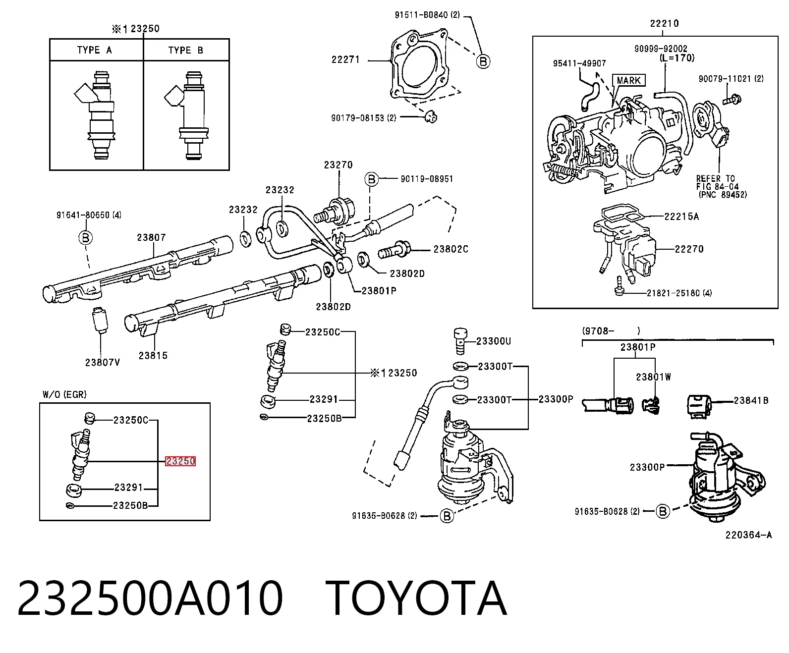 232500A010 Toyota Форсунка вприску палива